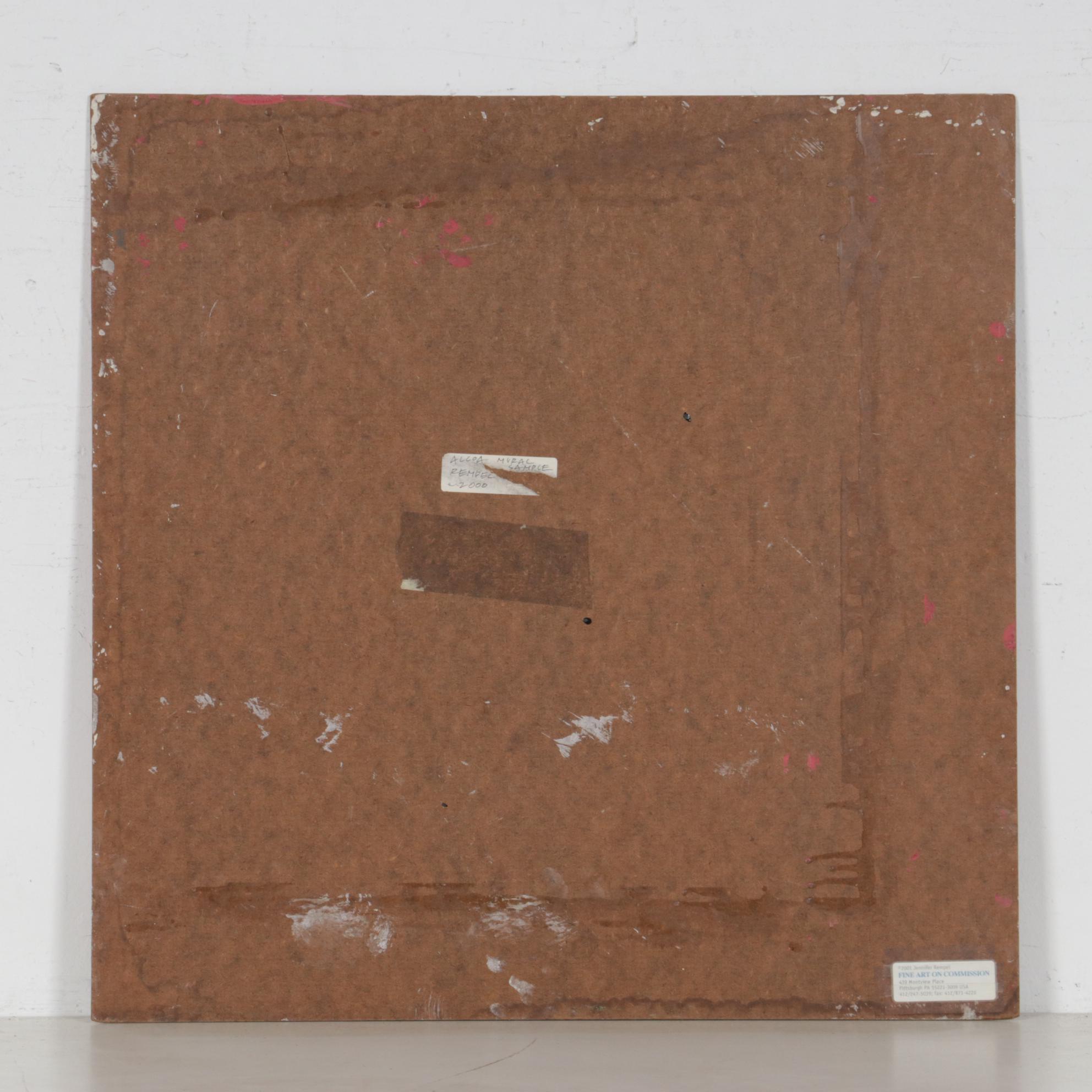 Jennifer Rempel Acrylic Painting "Alcoa Mural Sample," 2000