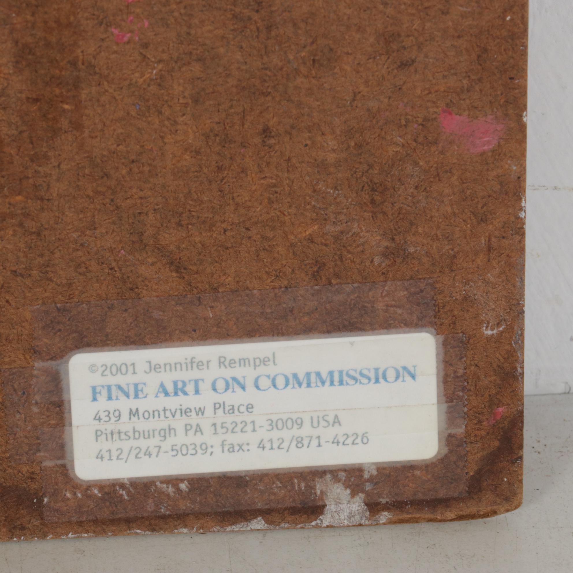 Jennifer Rempel Acrylic Painting "Alcoa Mural Sample," 2000