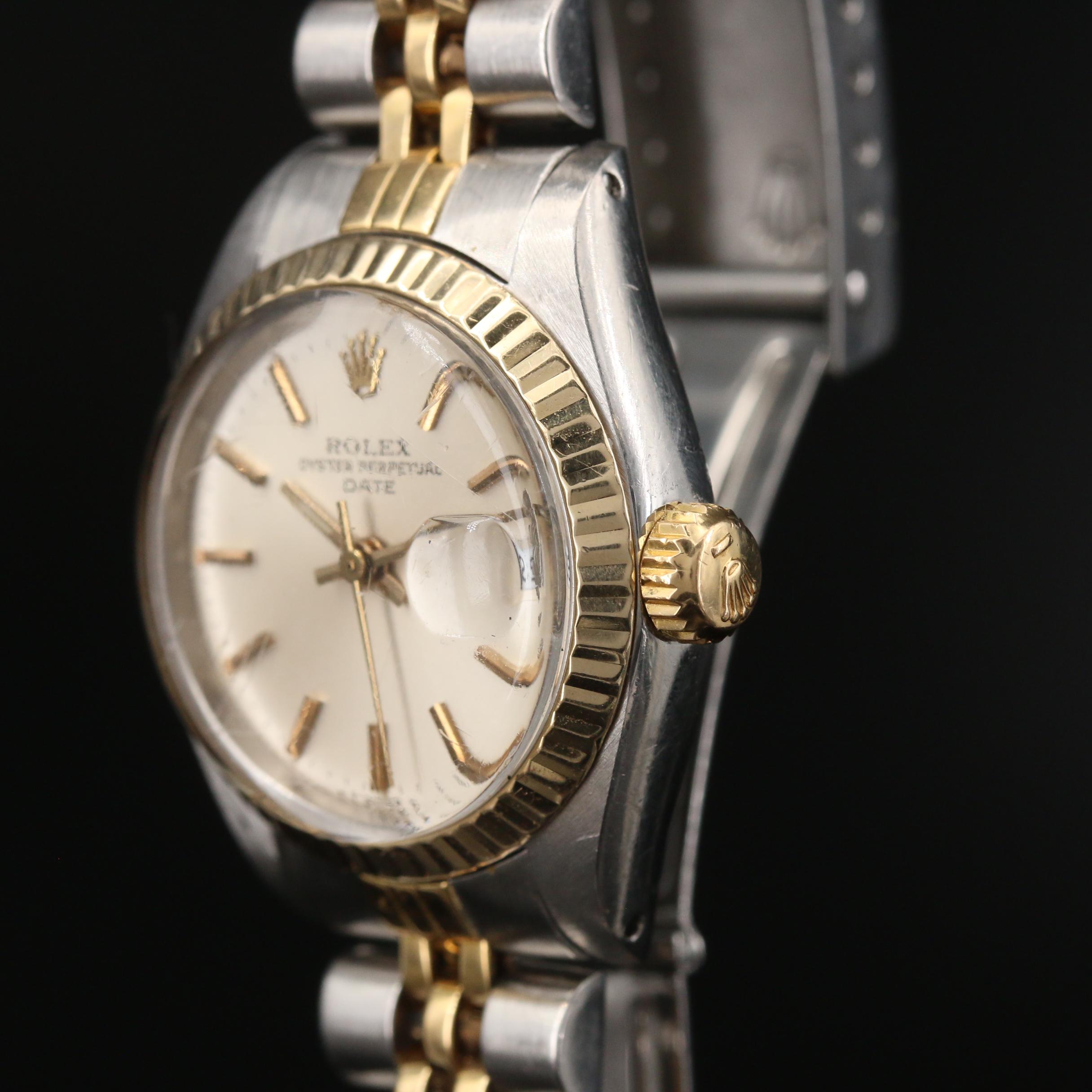 1983 Rolex Oyster Perpetual Date 18K and Stainless Steel Automatic Watch