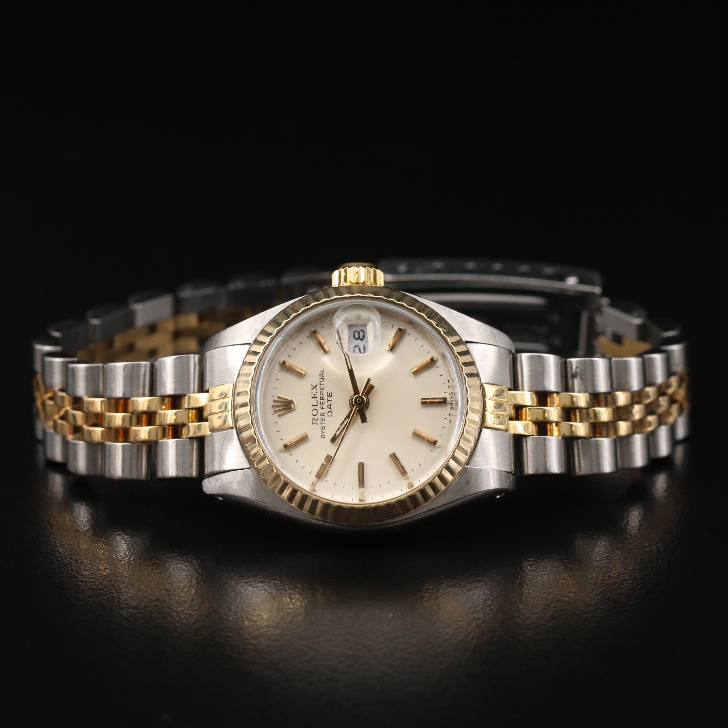 1983 Rolex Oyster Perpetual Date 18K and Stainless Steel Automatic Watch