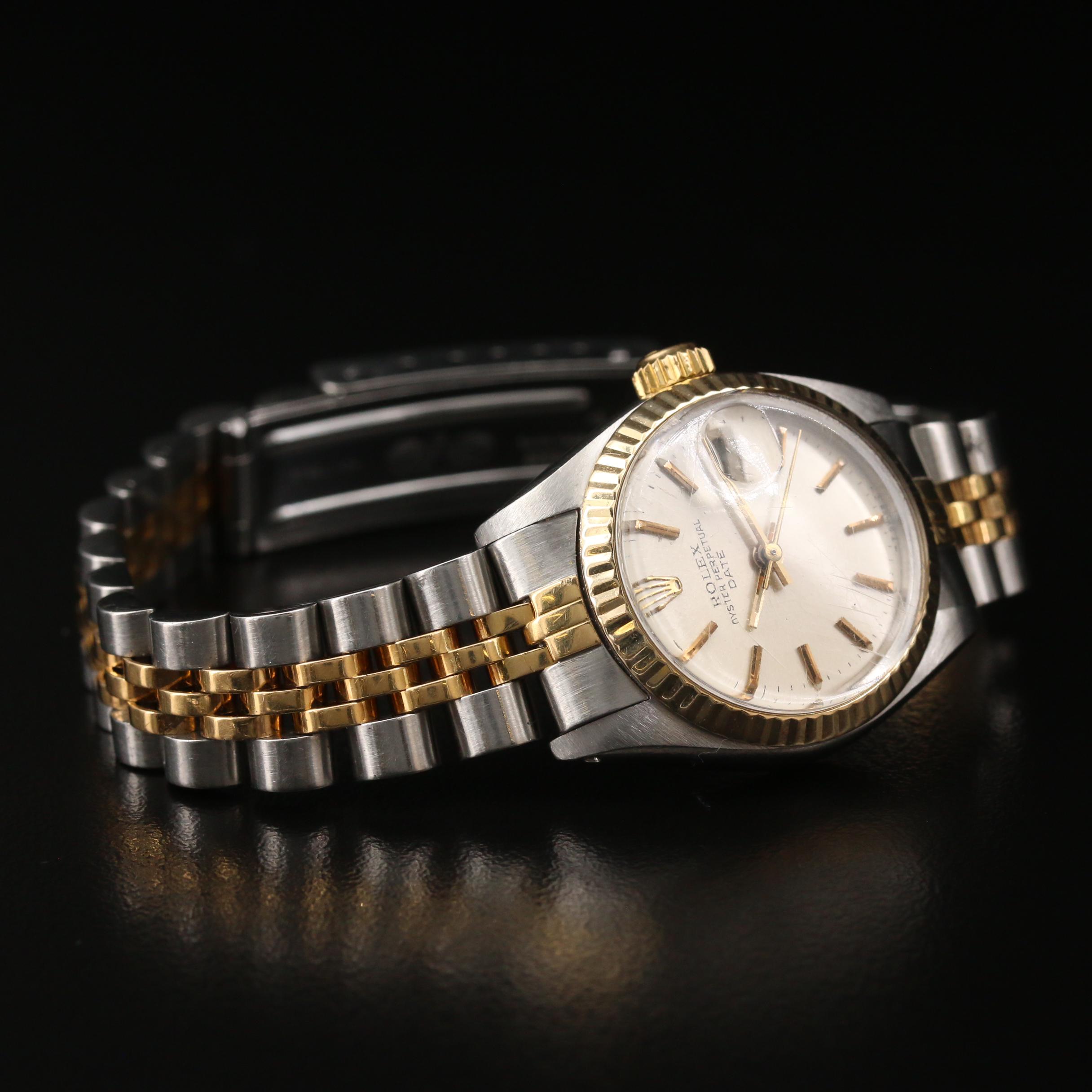 1983 Rolex Oyster Perpetual Date 18K and Stainless Steel Automatic Watch