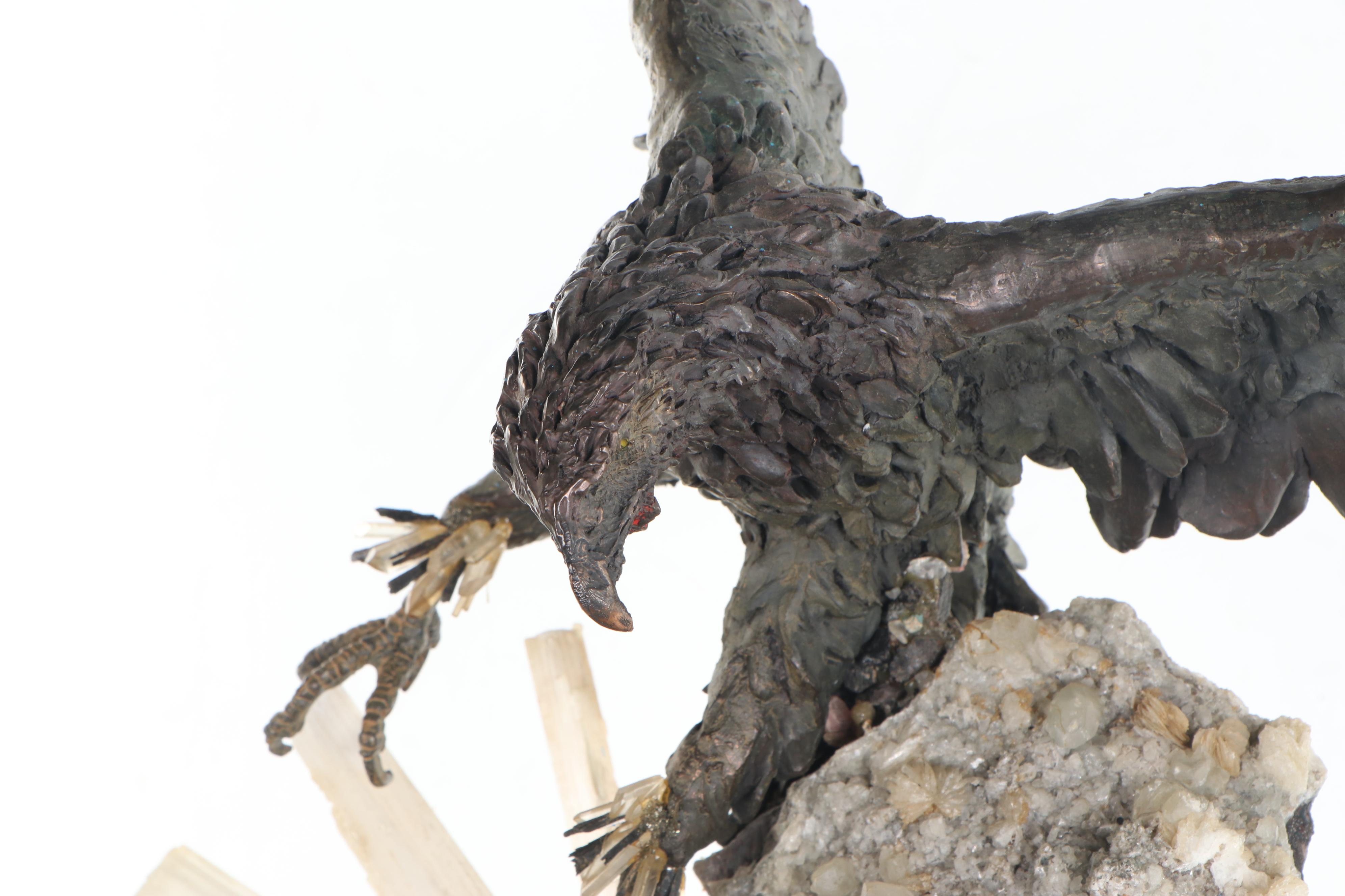 D. José Luis de Casasola Bronze Sculpture "Flying Eagle," Late 20th/21st Century