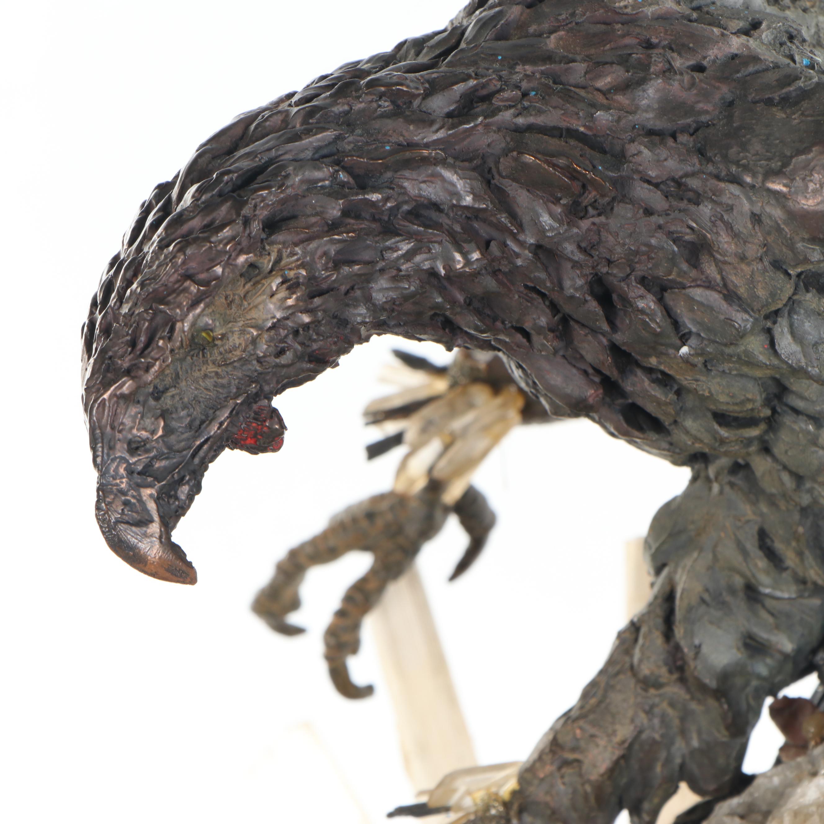 D. José Luis de Casasola Bronze Sculpture "Flying Eagle," Late 20th/21st Century