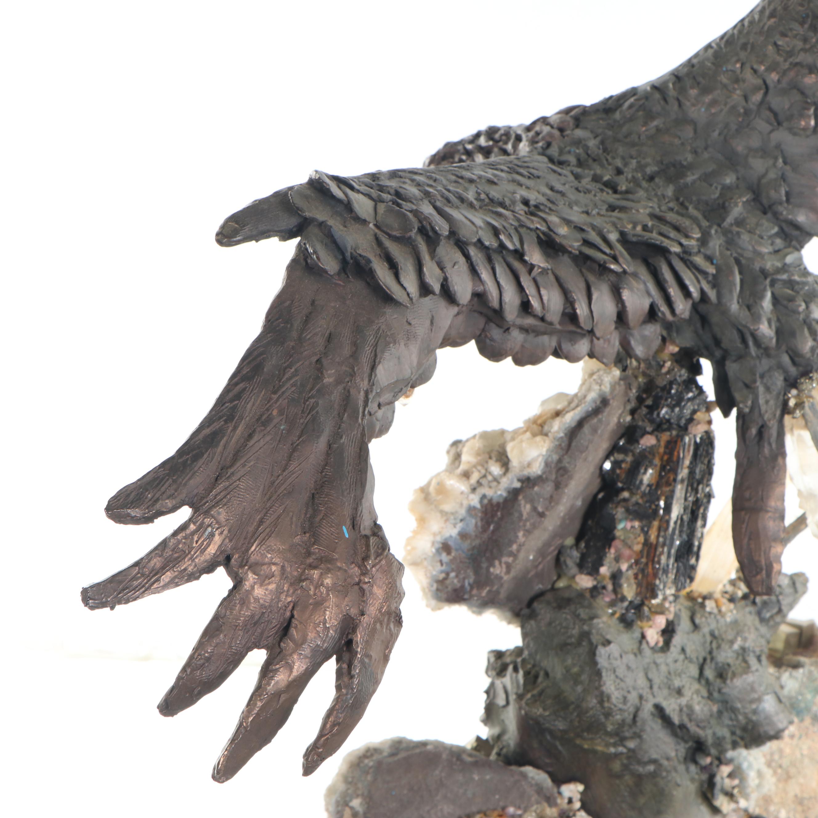 D. José Luis de Casasola Bronze Sculpture "Flying Eagle," Late 20th/21st Century