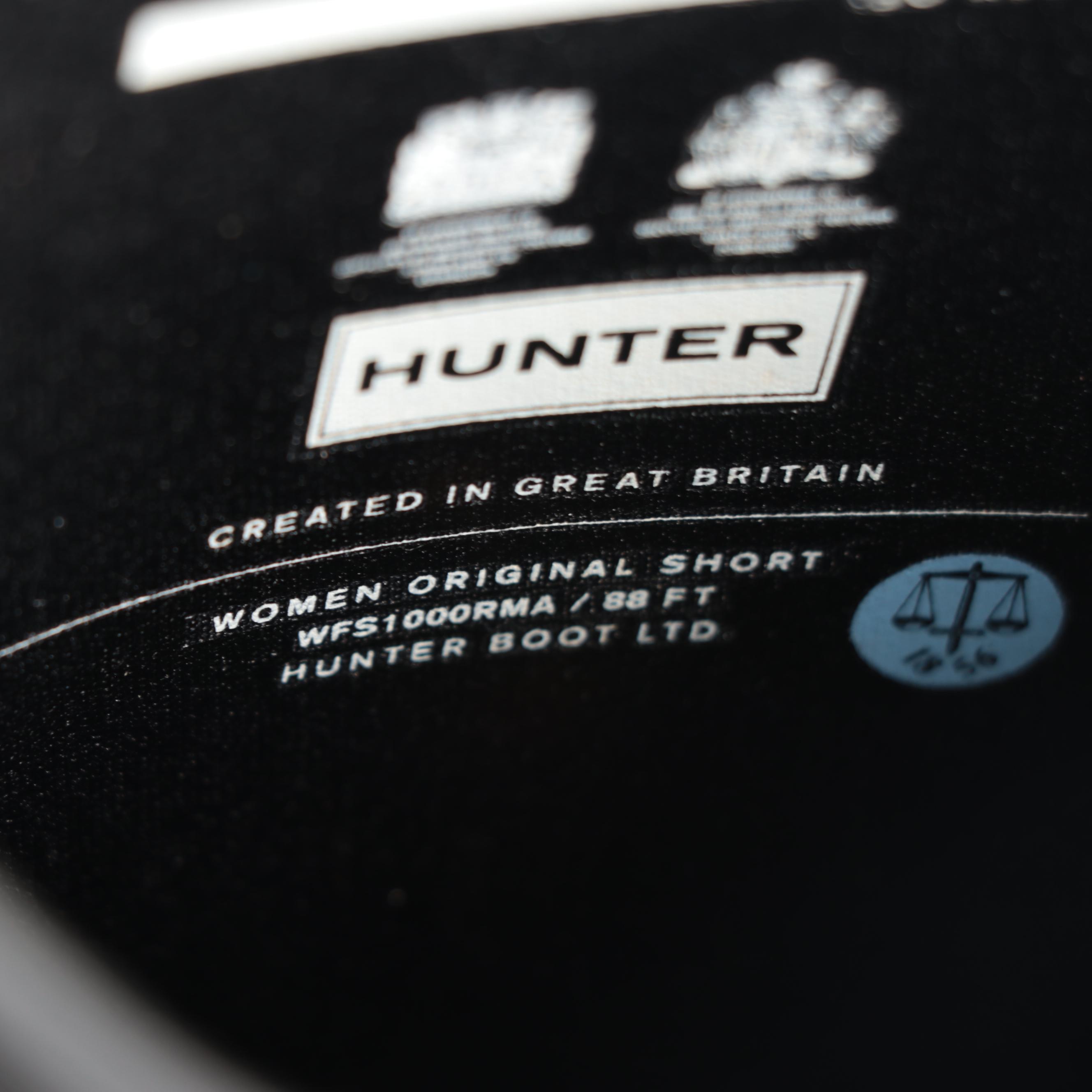 Hunter Original Short Rain Boots in Matte Black with Box, Size 8