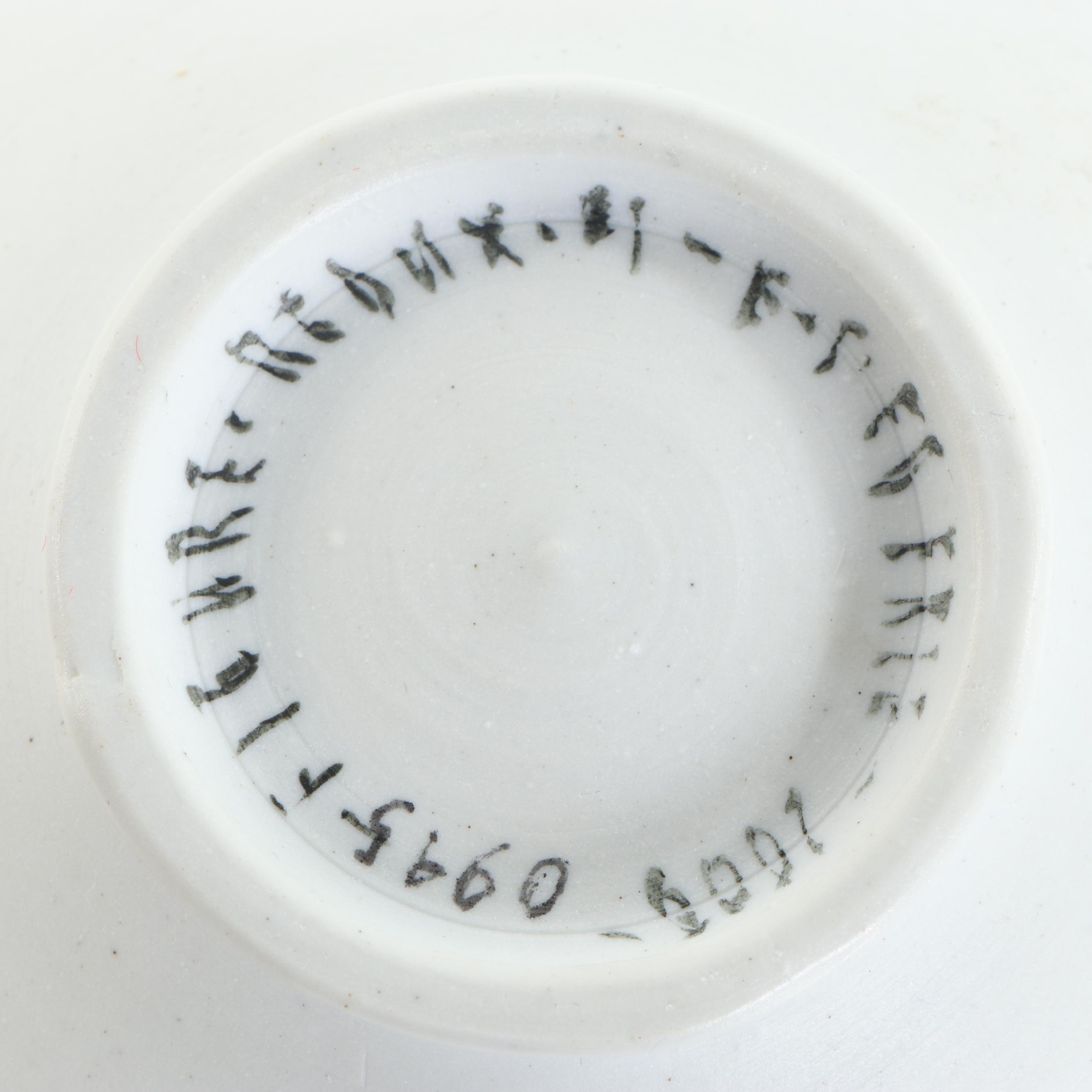 Edward Eberle Porcelain Sgraffito Bowl "Figure Redux #1," 2001