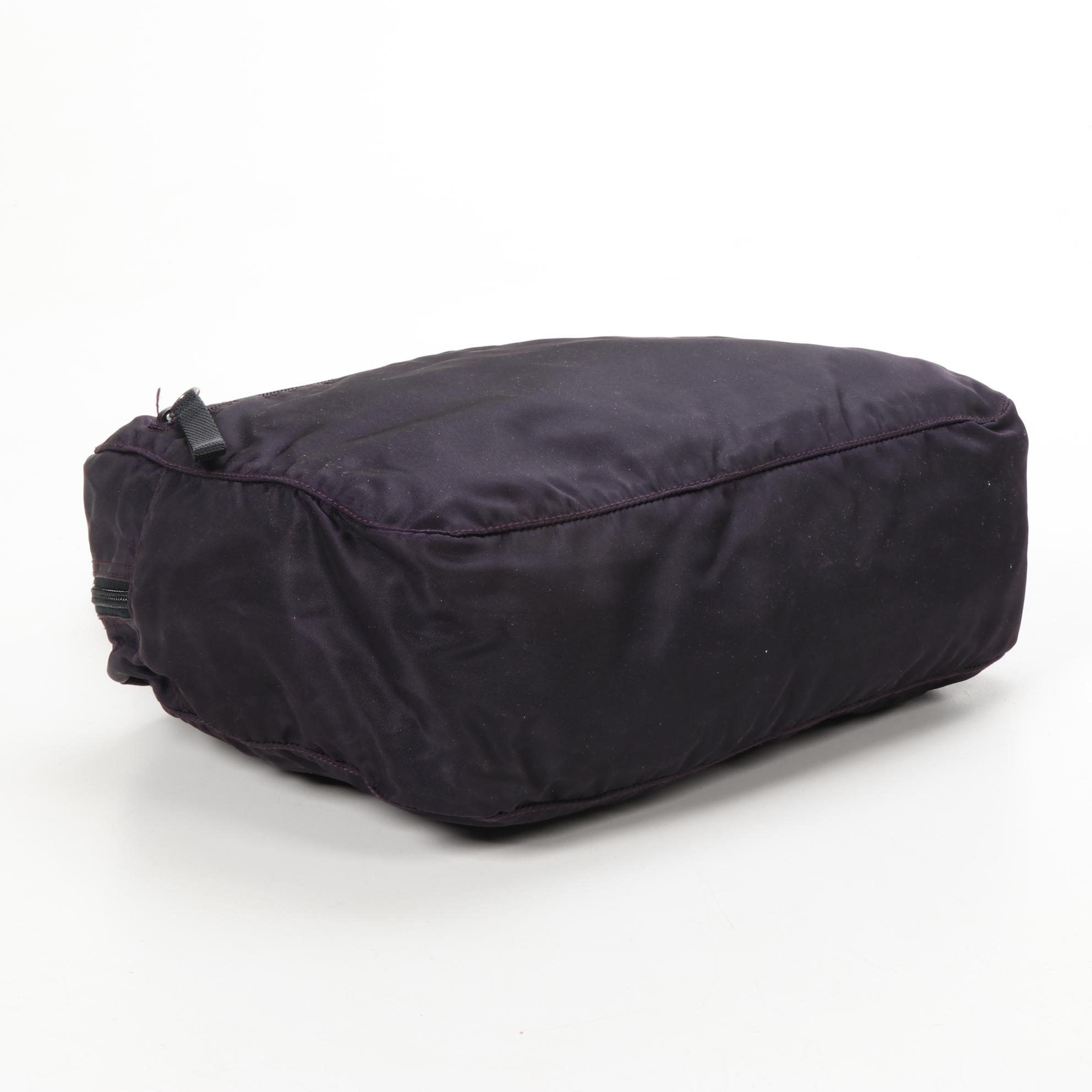 Prada Top Handle Bag in Navy Tessuto Nylon