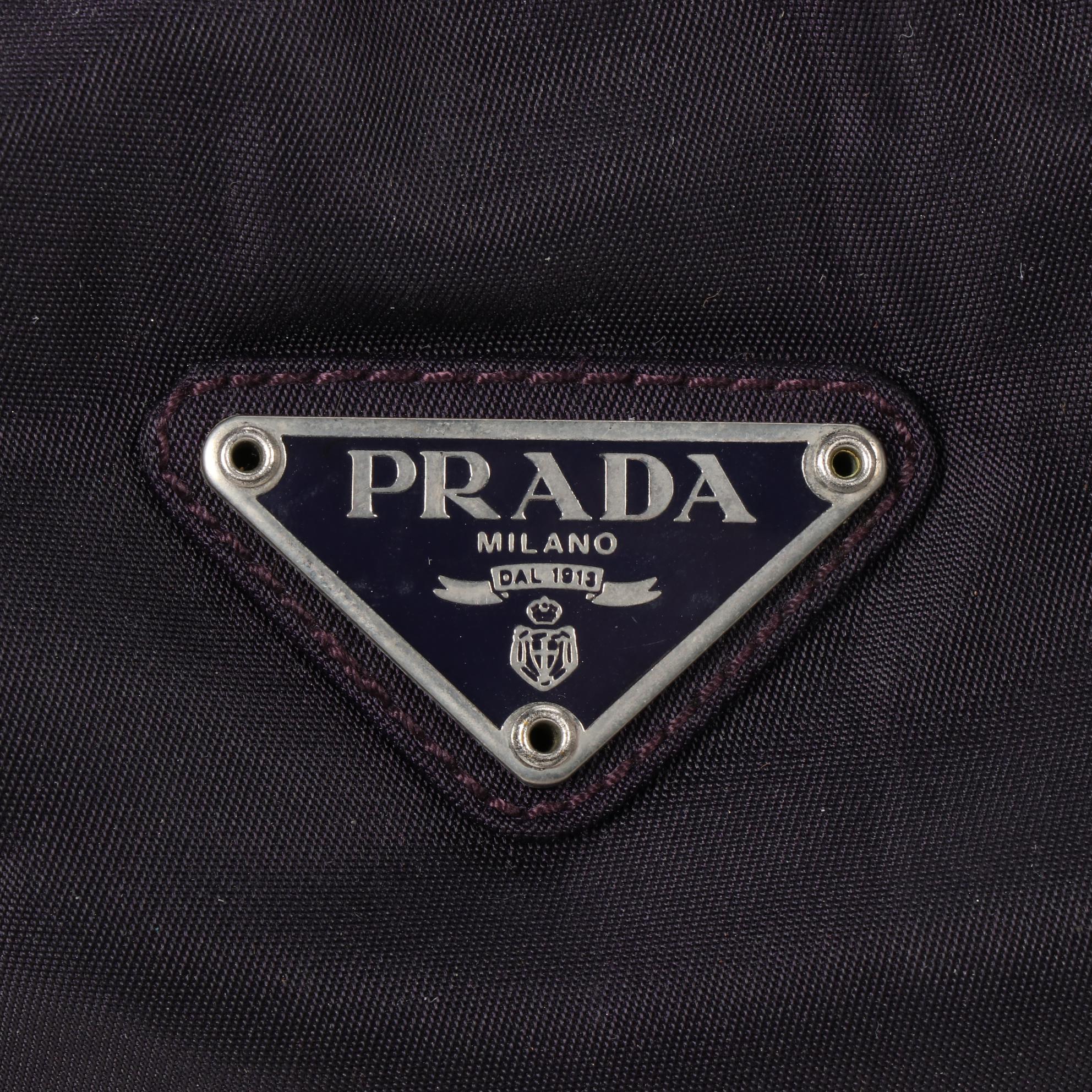 Prada Top Handle Bag in Navy Tessuto Nylon