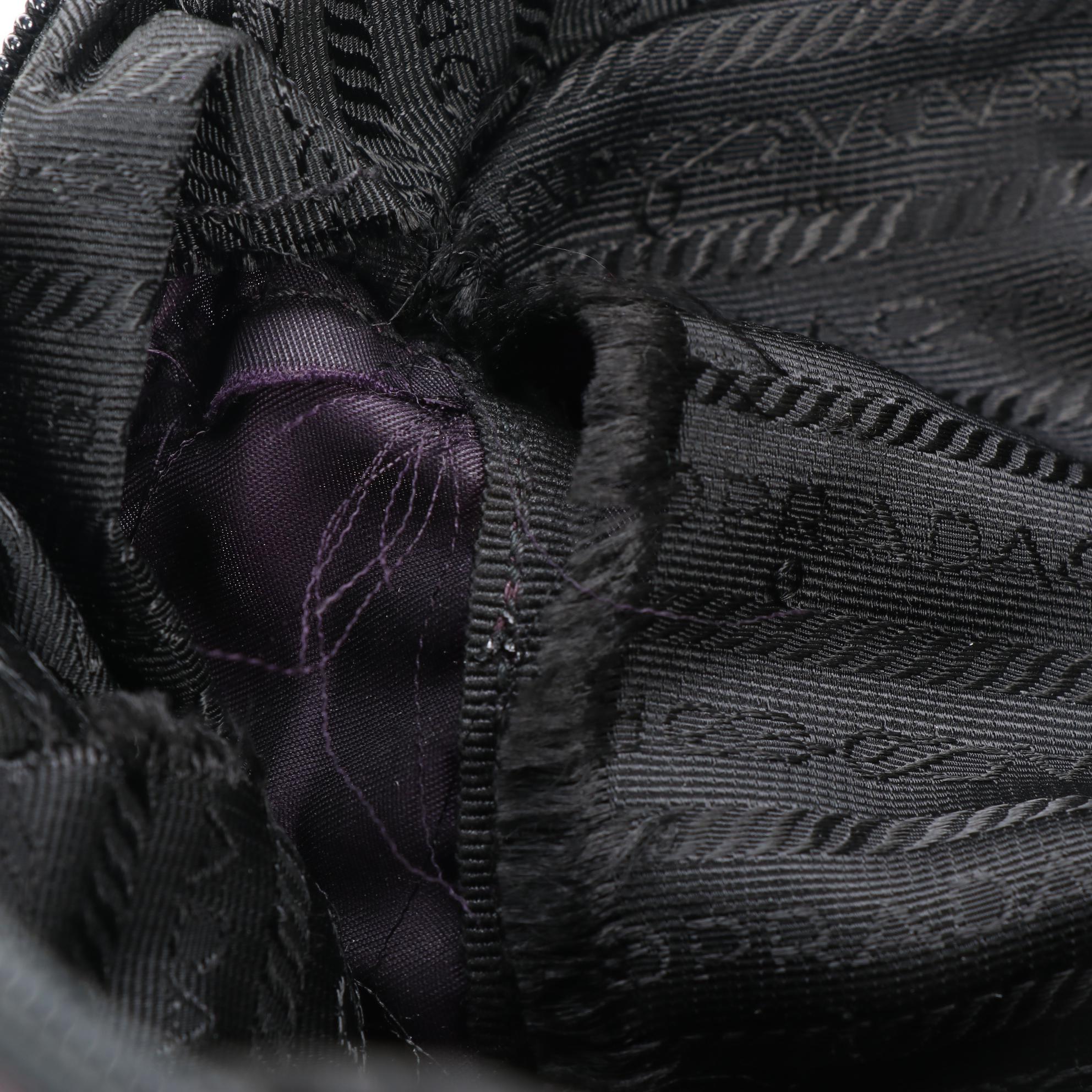 Prada Top Handle Bag in Navy Tessuto Nylon