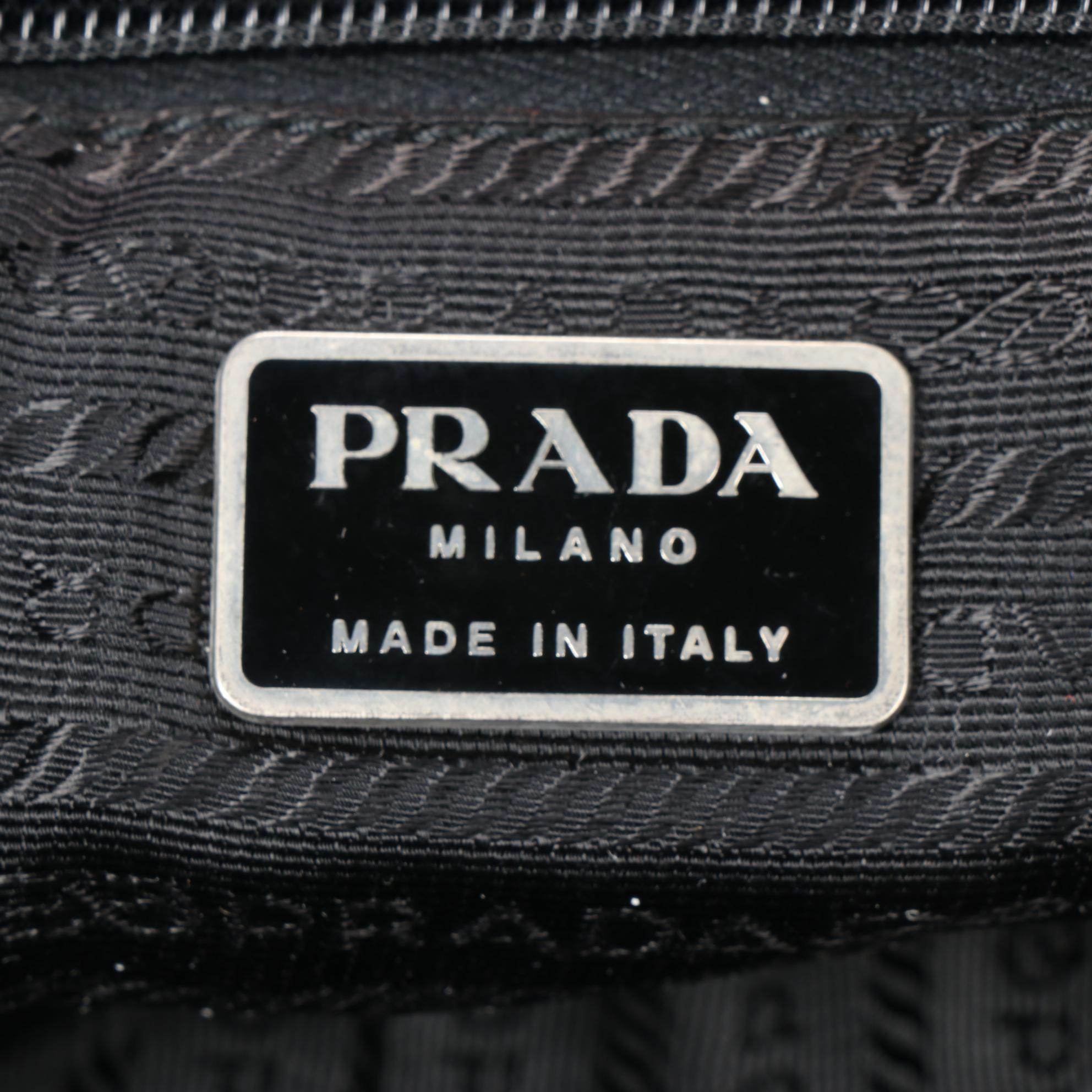 Prada Top Handle Bag in Navy Tessuto Nylon