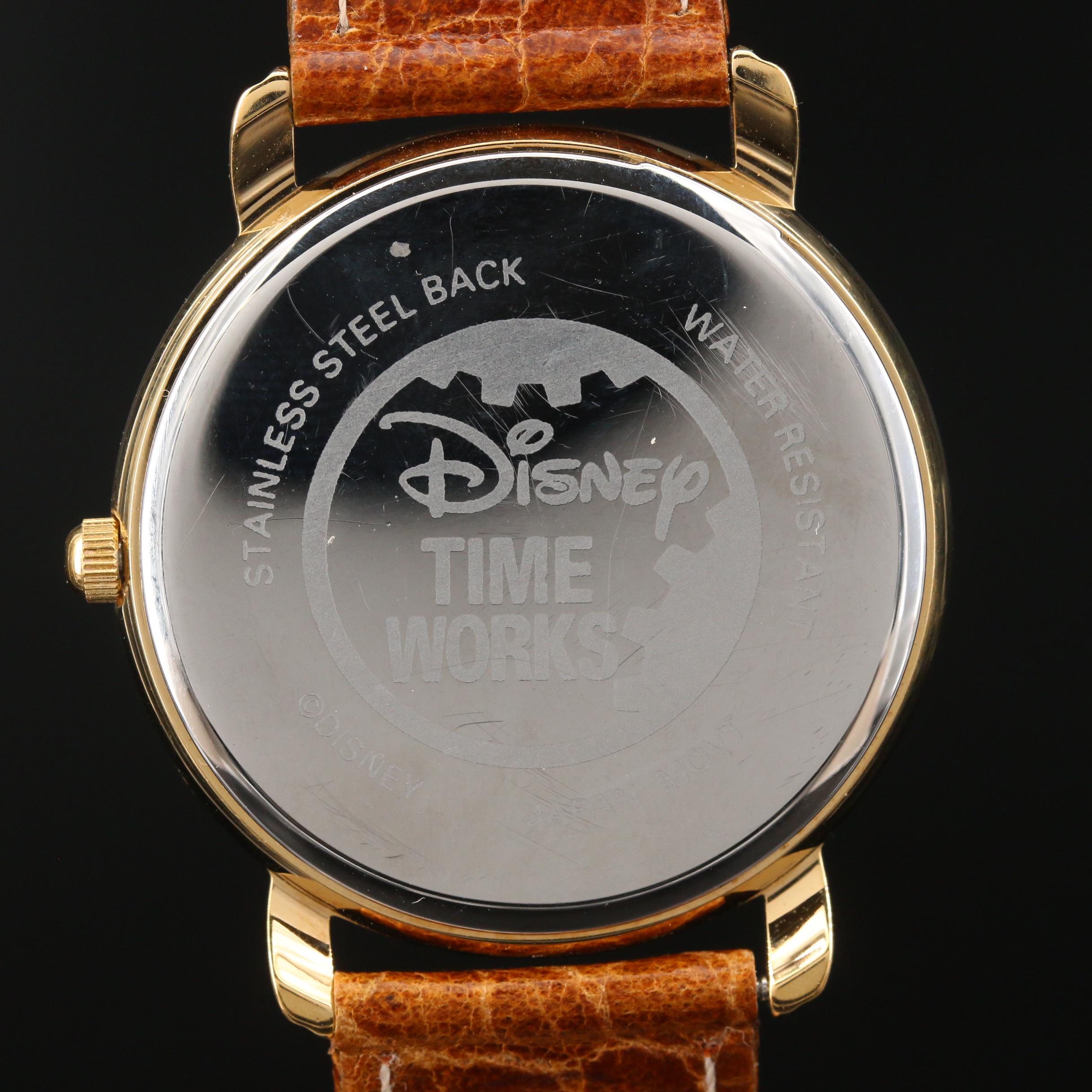 Walt Disney Mickey Mouse Gold Tone Quartz Watch