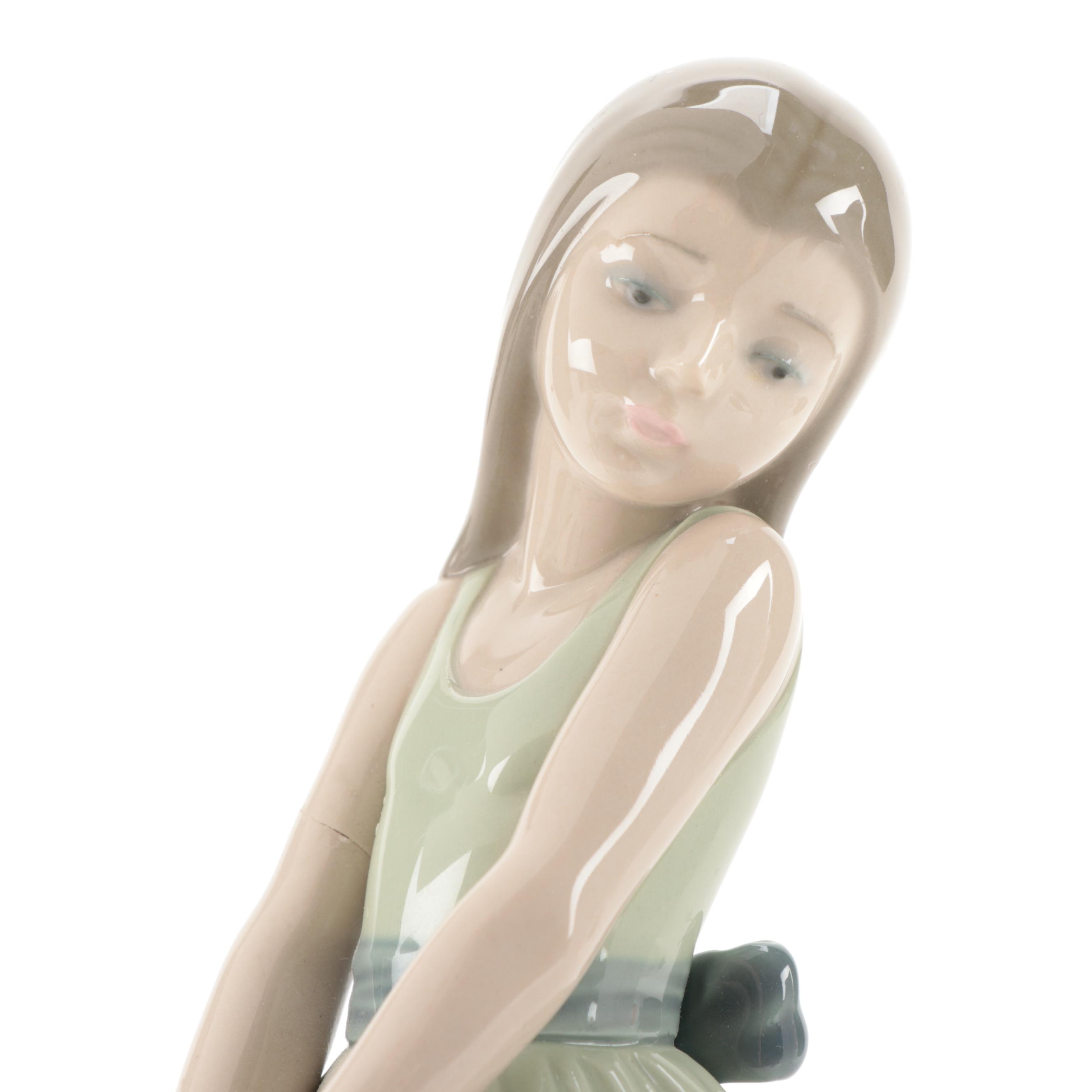 Lladró "Ballet Girl" with Other Nao by Lladró Porcelain Figurines