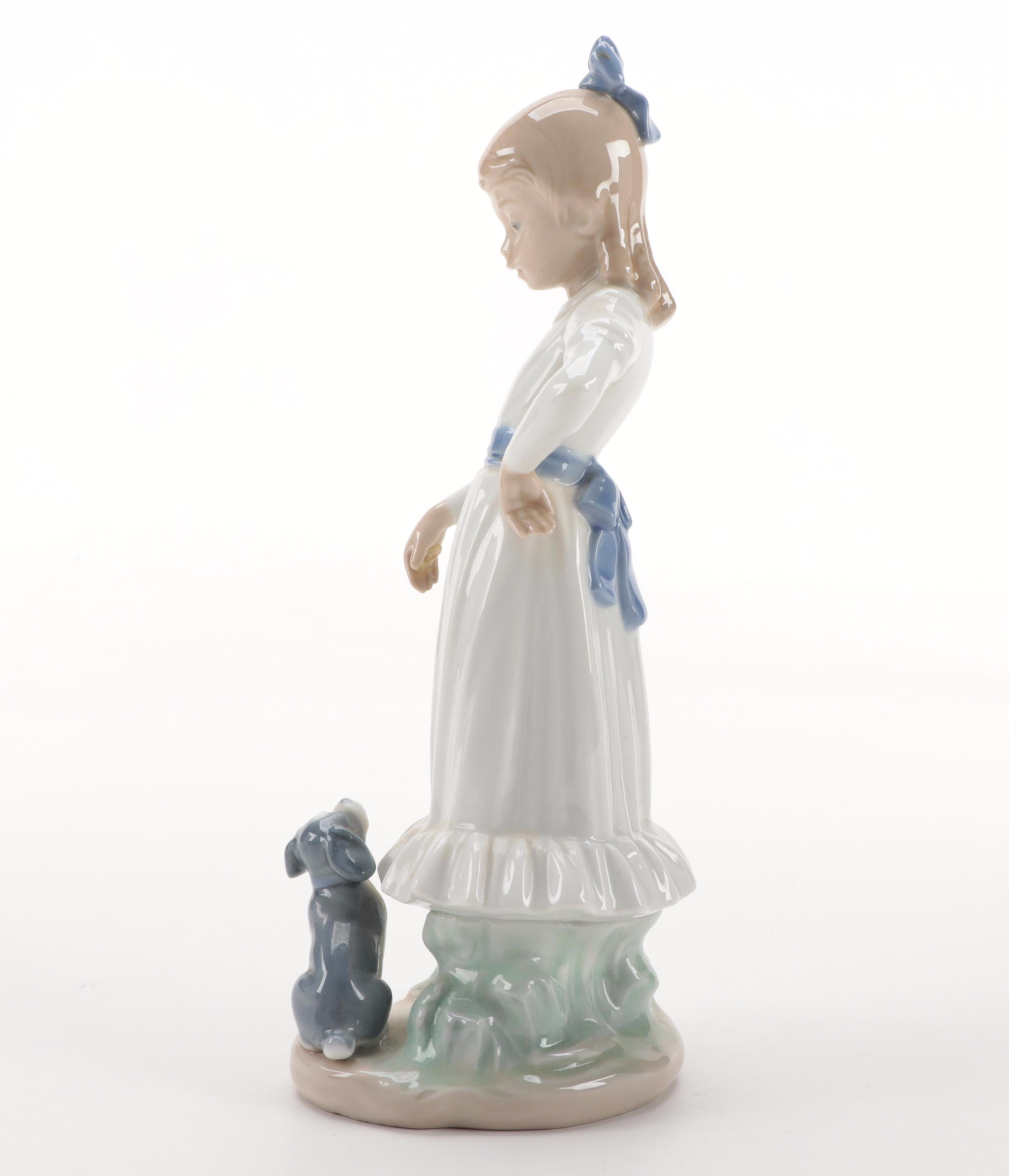 Lladró "Ballet Girl" with Other Nao by Lladró Porcelain Figurines