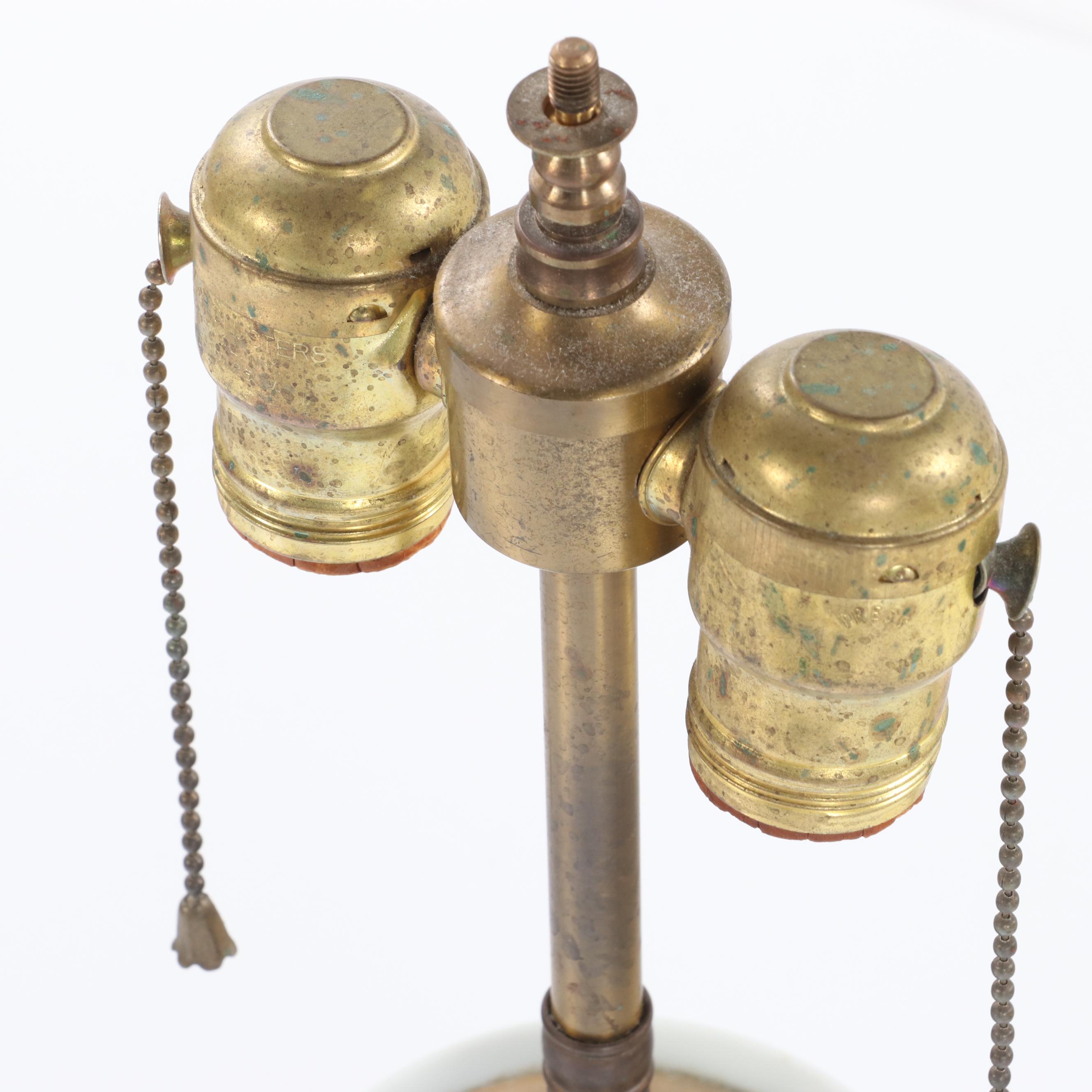 White Fluted Ceramic Baluster Two-Light Lamp