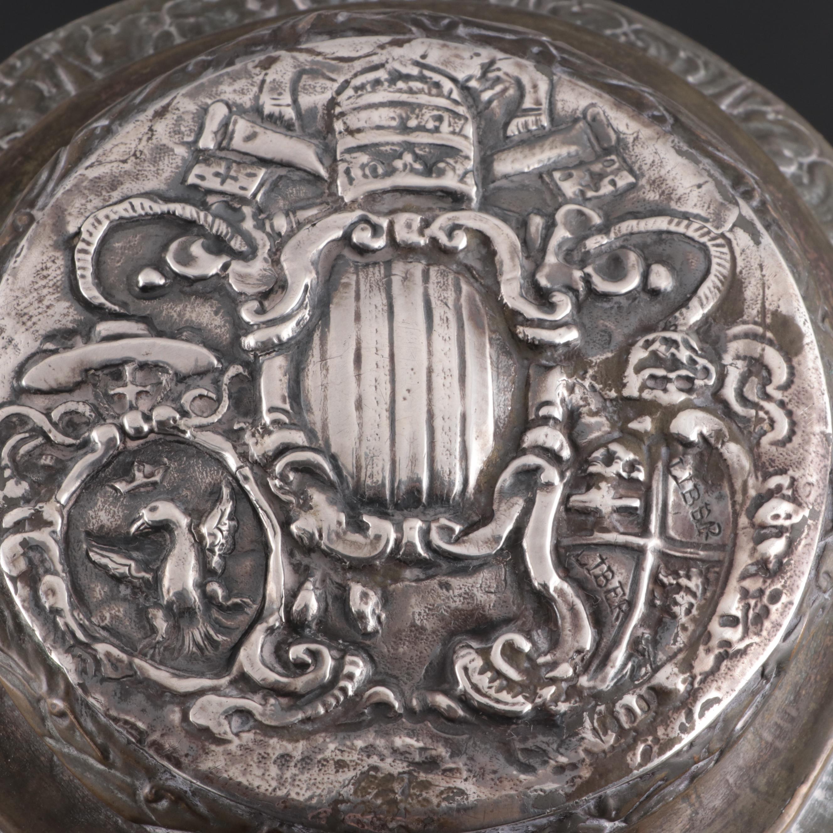 Italian Processional Mace with Pope Benedict XIV Coat of Arms, 18th Century