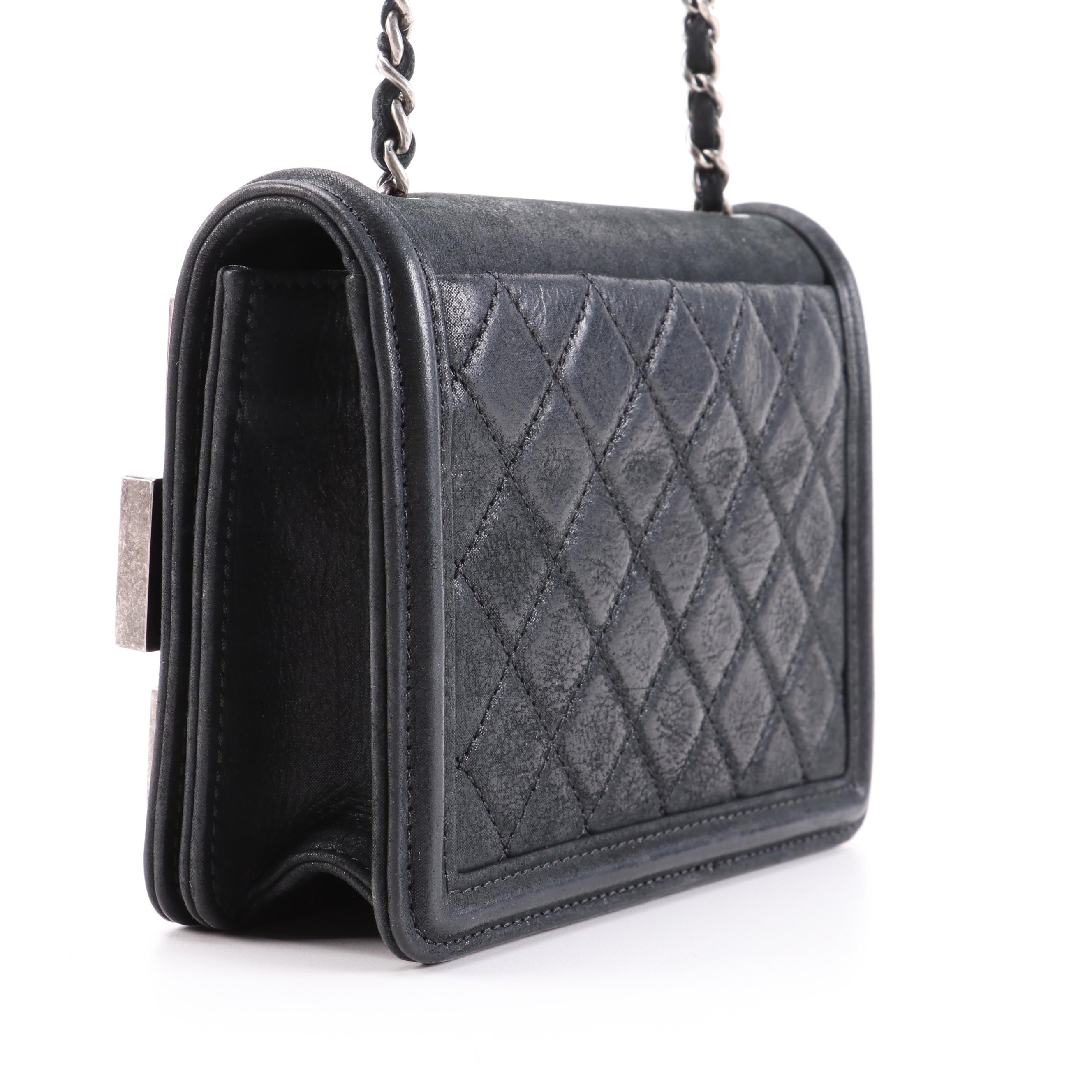 Chanel Boy Brick Mini Flap Bag in Plexiglass and Iridescent Calfskin Leather