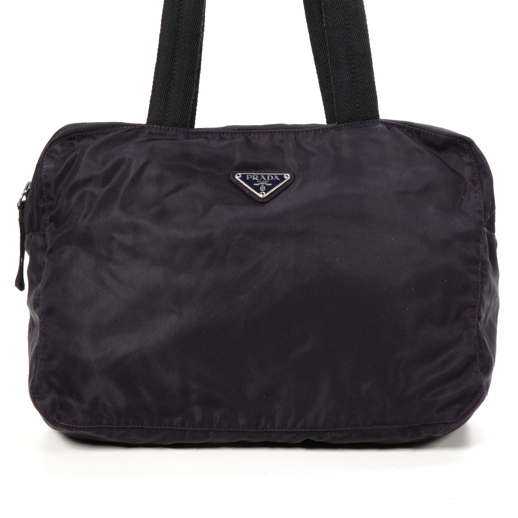 Prada Top Handle Bag in Navy Tessuto Nylon