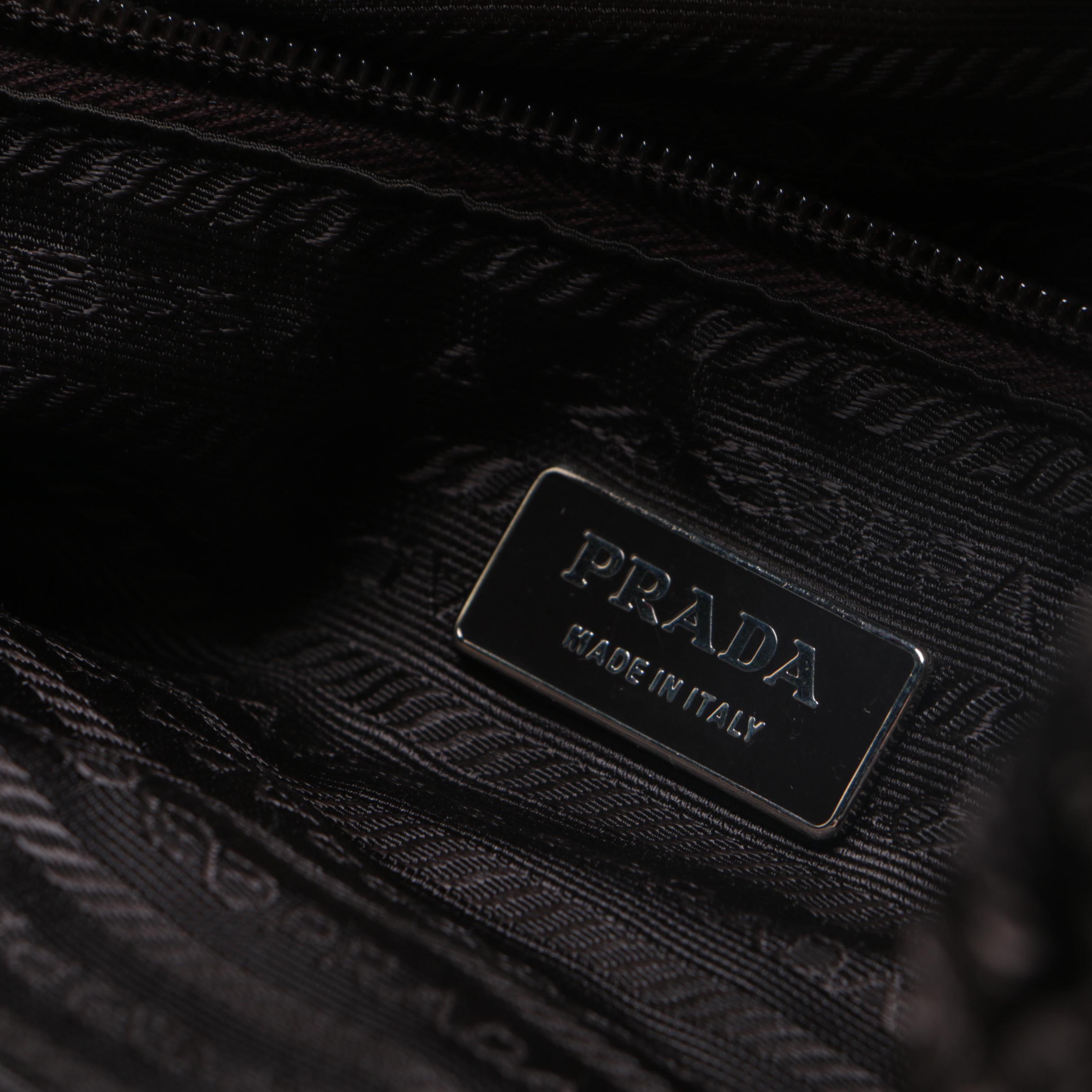 Prada Two-Way Duffel Bag in Beige Nylon and Leather