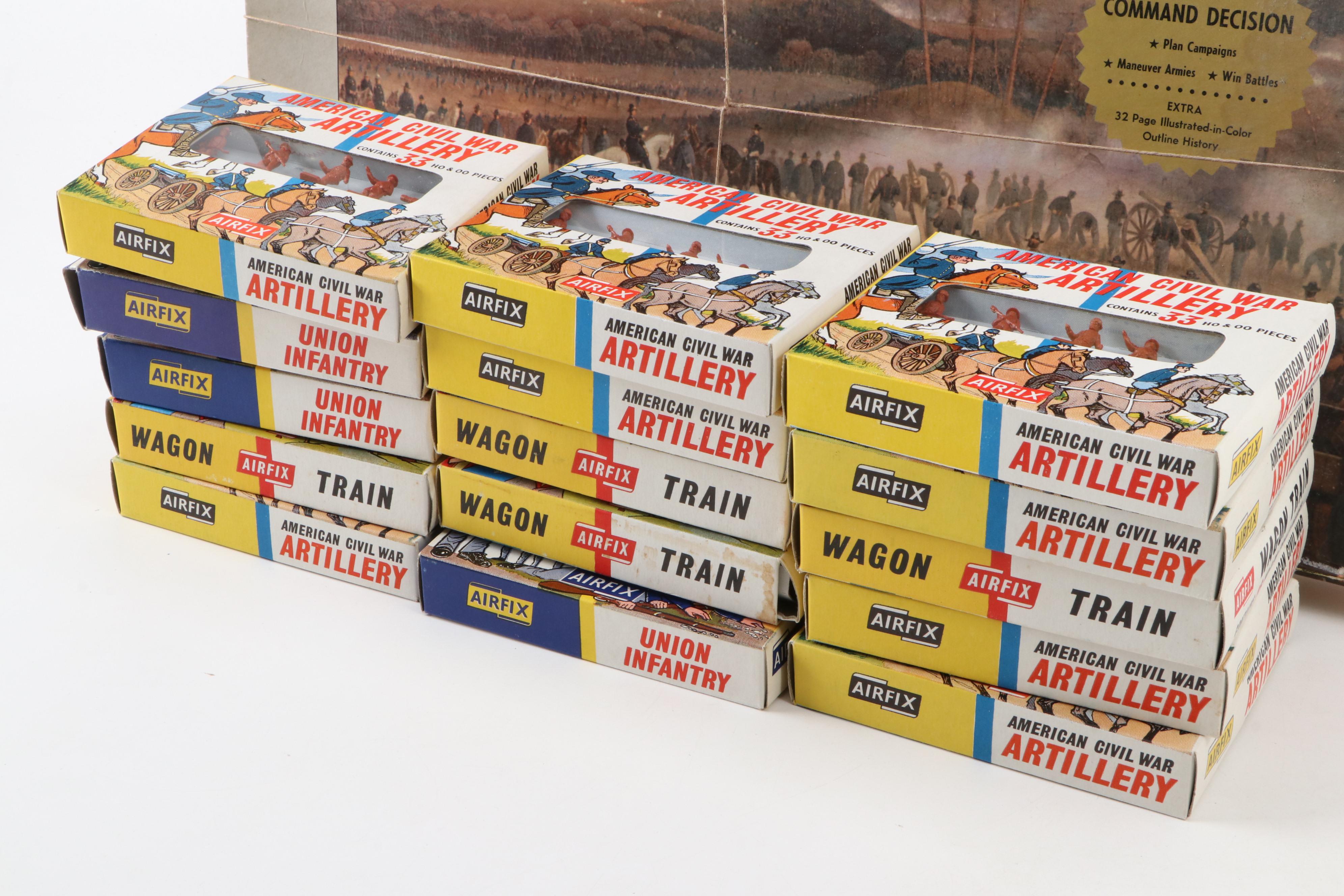 Milton Bradley Civil War Board Game, Airfix Miniature Soldiers and More, Vintage