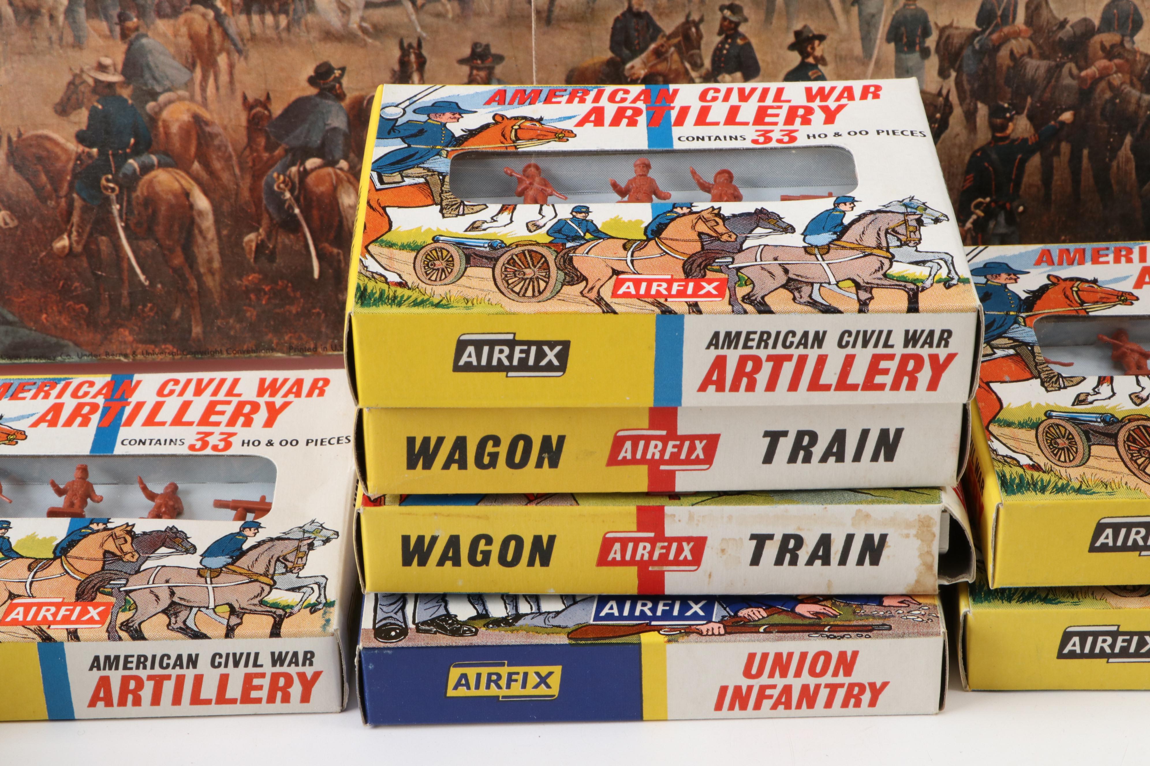 Milton Bradley Civil War Board Game, Airfix Miniature Soldiers and More, Vintage