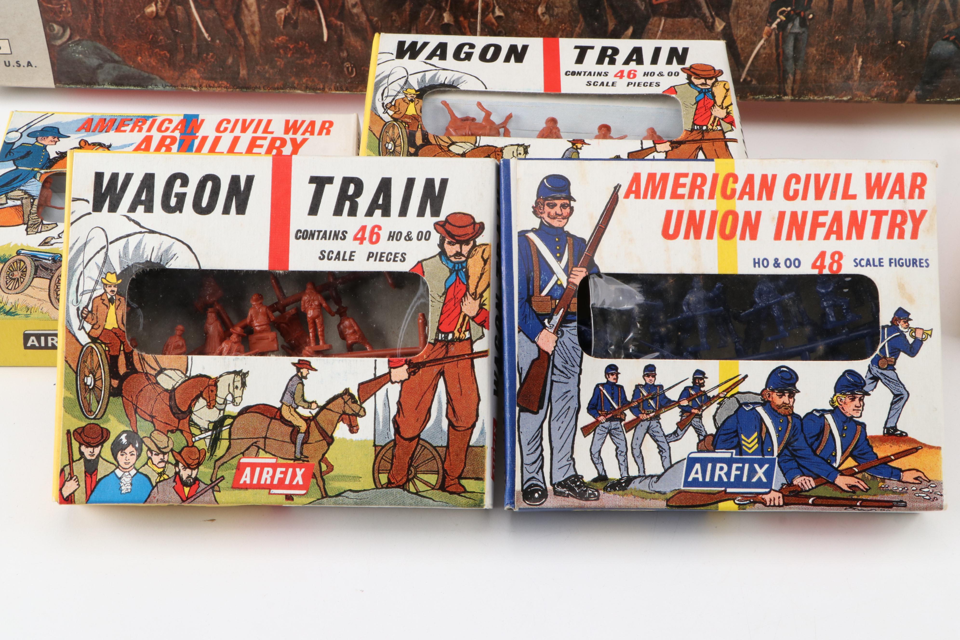 Milton Bradley Civil War Board Game, Airfix Miniature Soldiers and More, Vintage