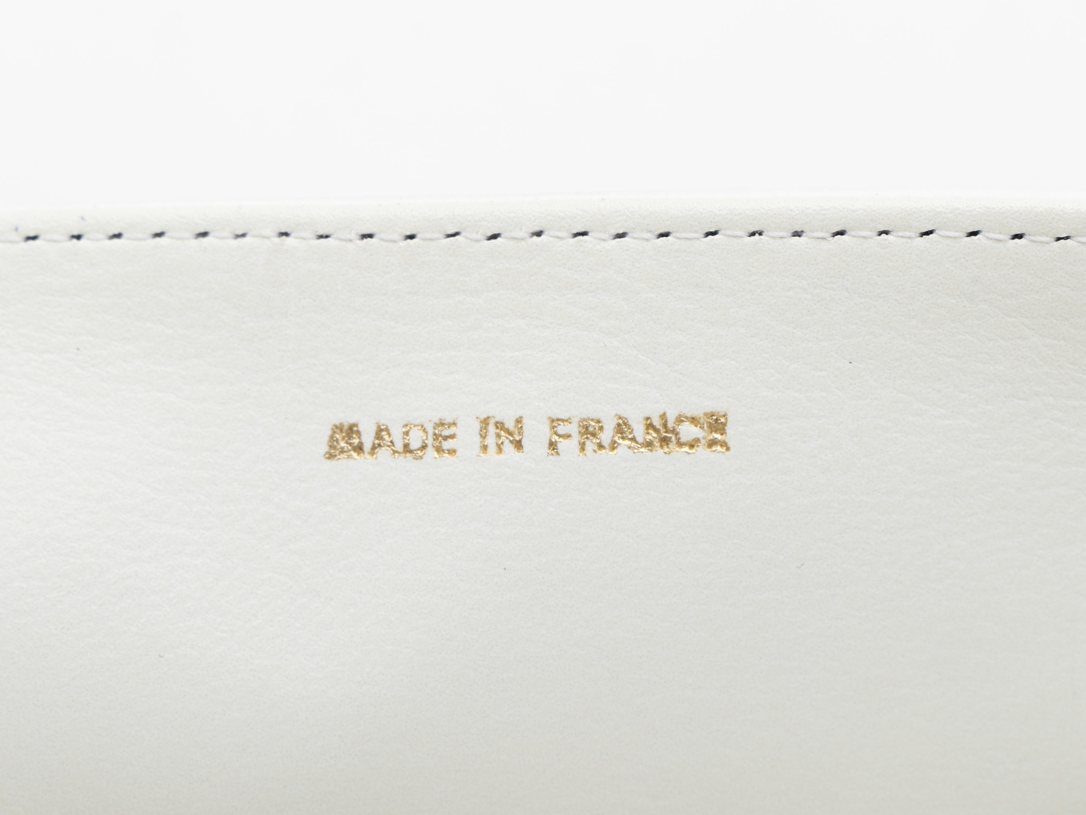 Chanel Quilted White Lambskin WOC Clutch