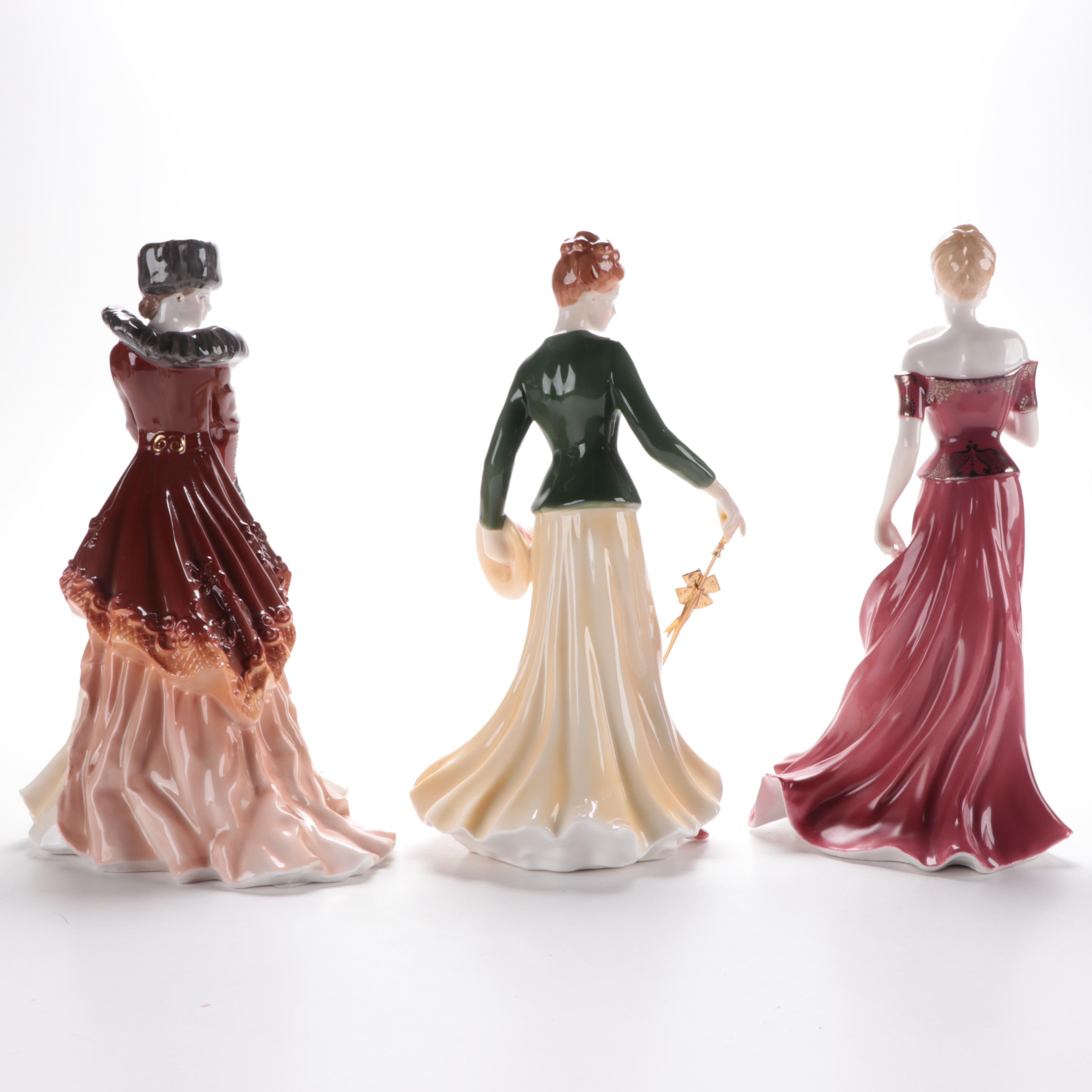 Royal Worcester "Natasha", "Margaret" and "Isabella" Bone China Figurines