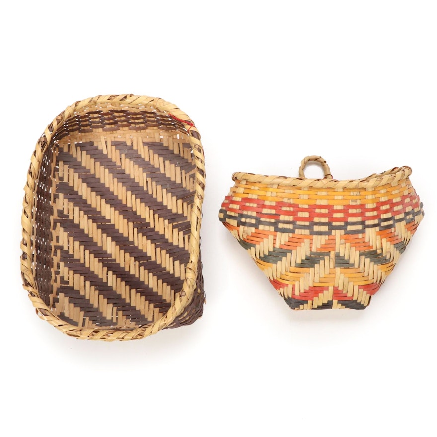 Sarah Johnson and Nancy King Choctaw Hand Woven Baskets