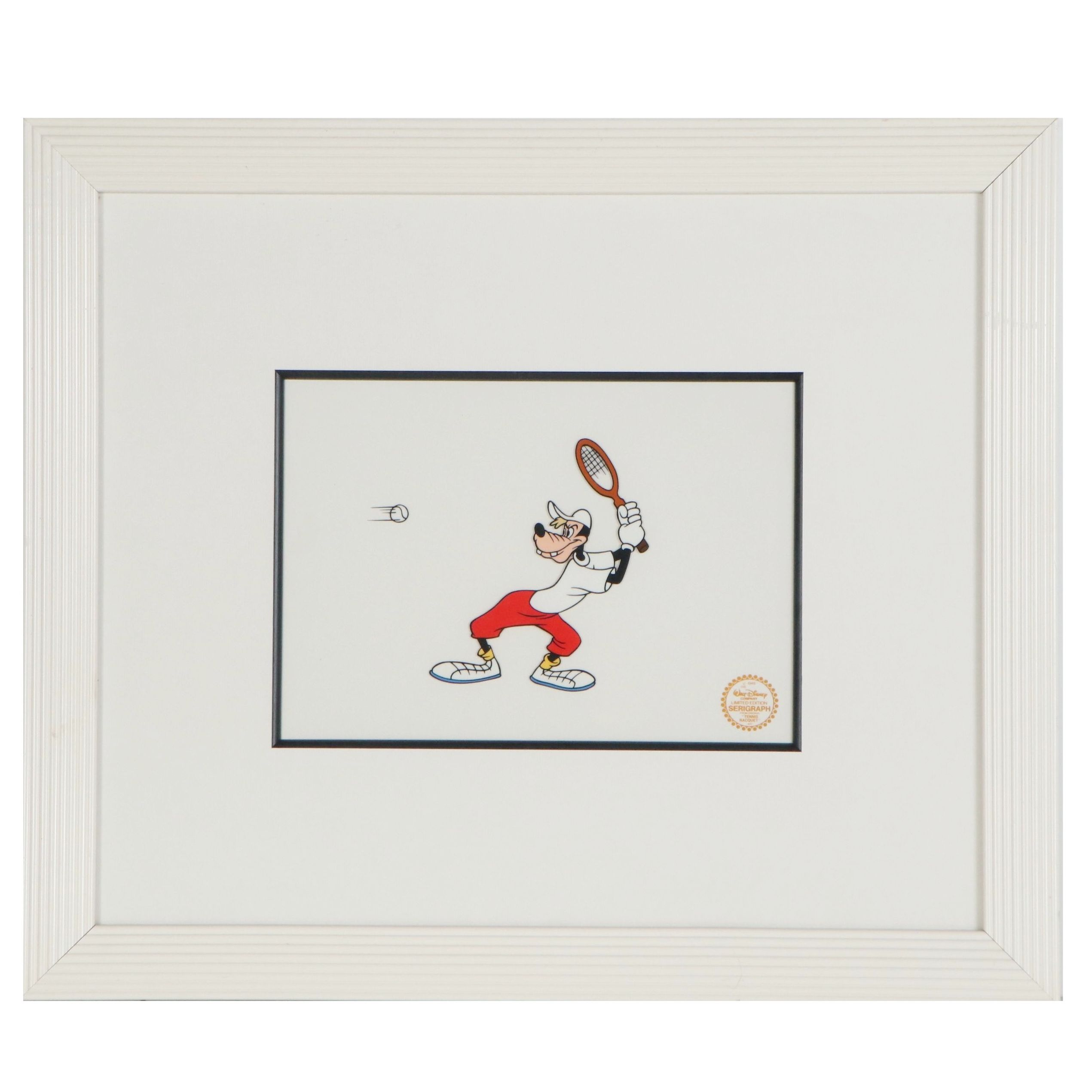Disney Goofy "Tennis Racquet" Sericel, Late 20th Century