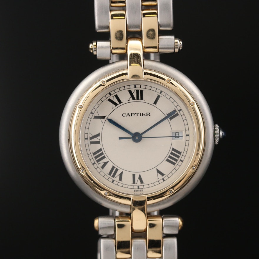 Cartier Panthere Vendome 18K Gold and Stainless Steel Quartz Wristwatch