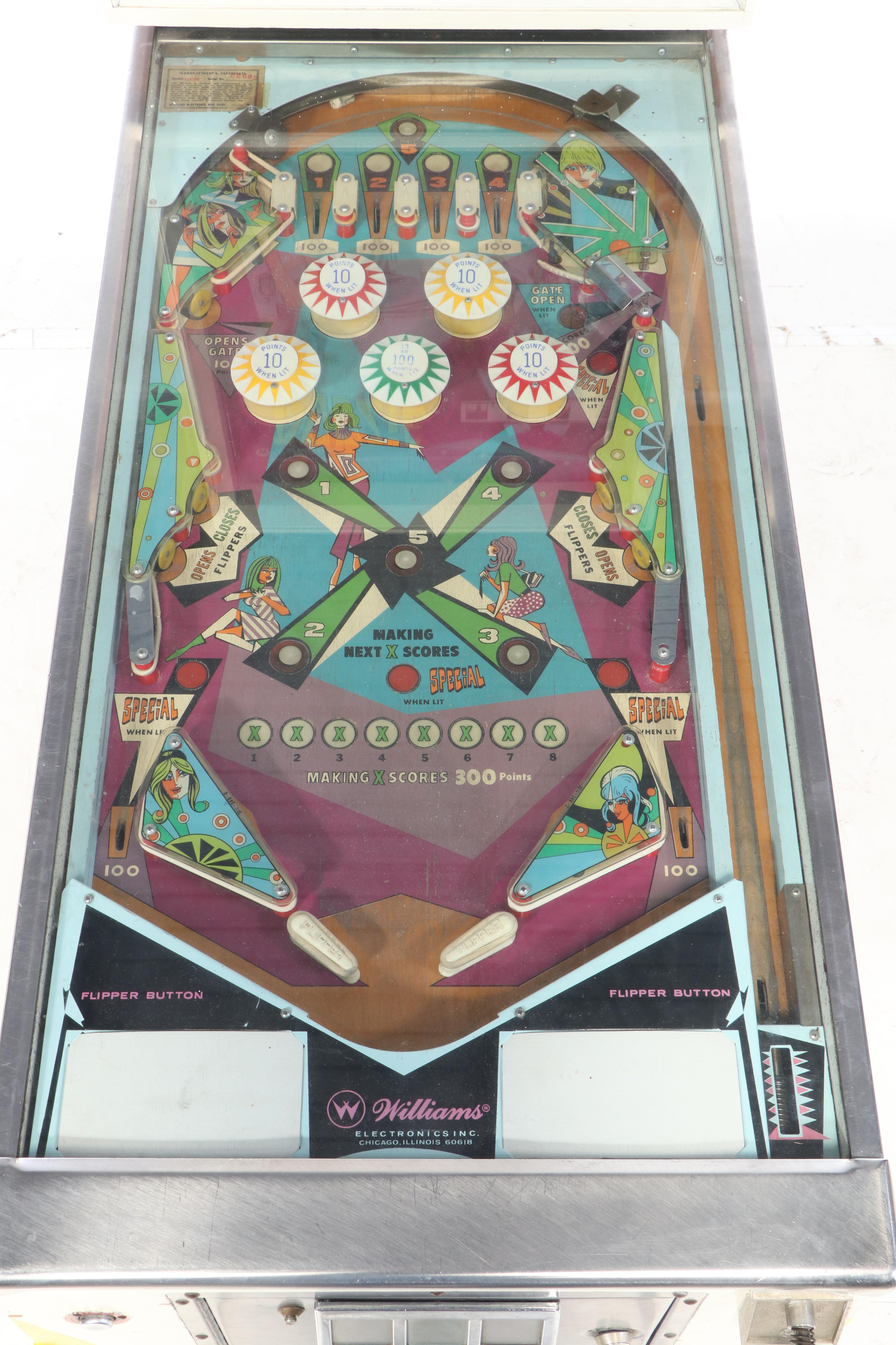 Williams "Doozie" Pinball Machine, 1968