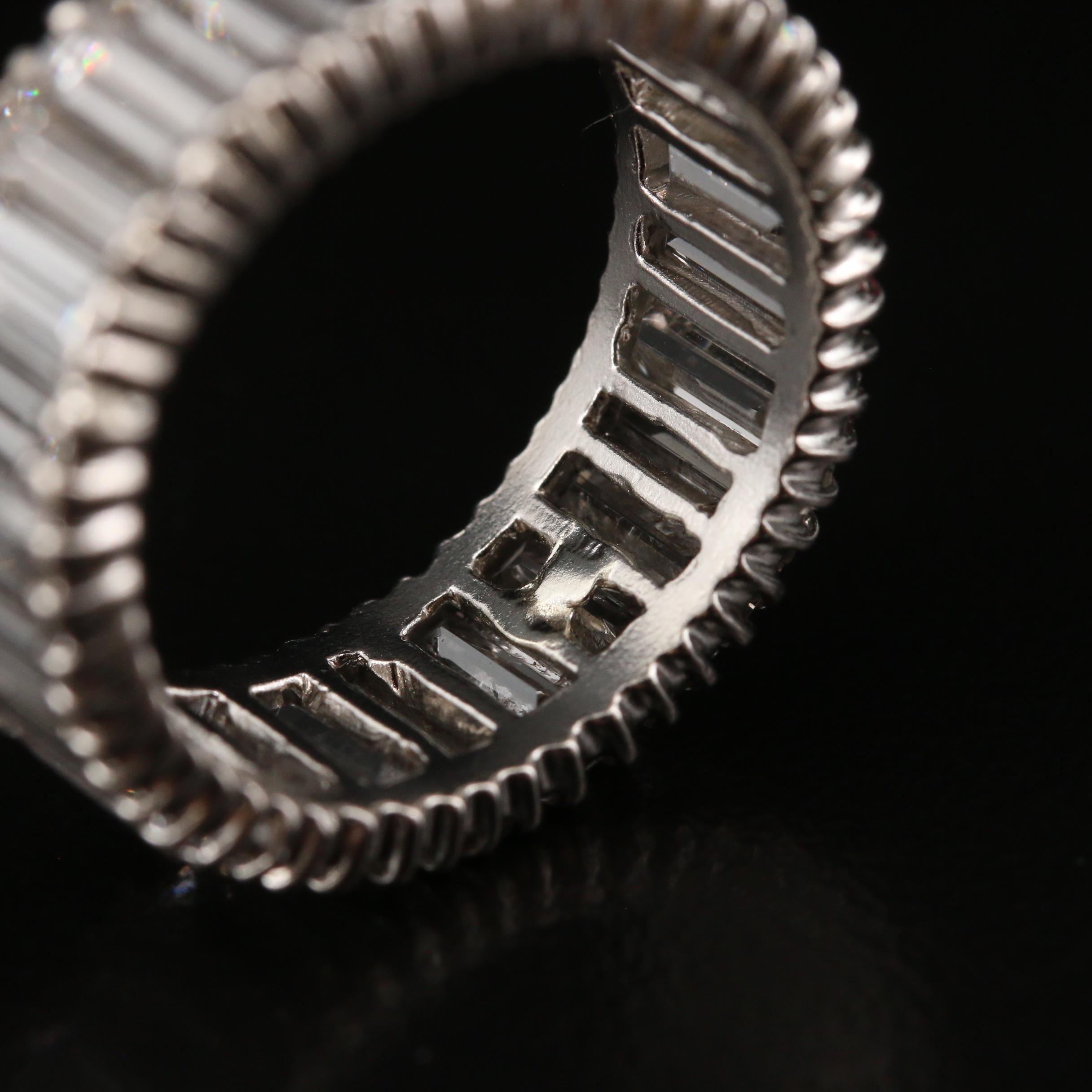 Circa 1950 Platinum/Palladium Alloy 8.10 CTW Diamond Eternity Band