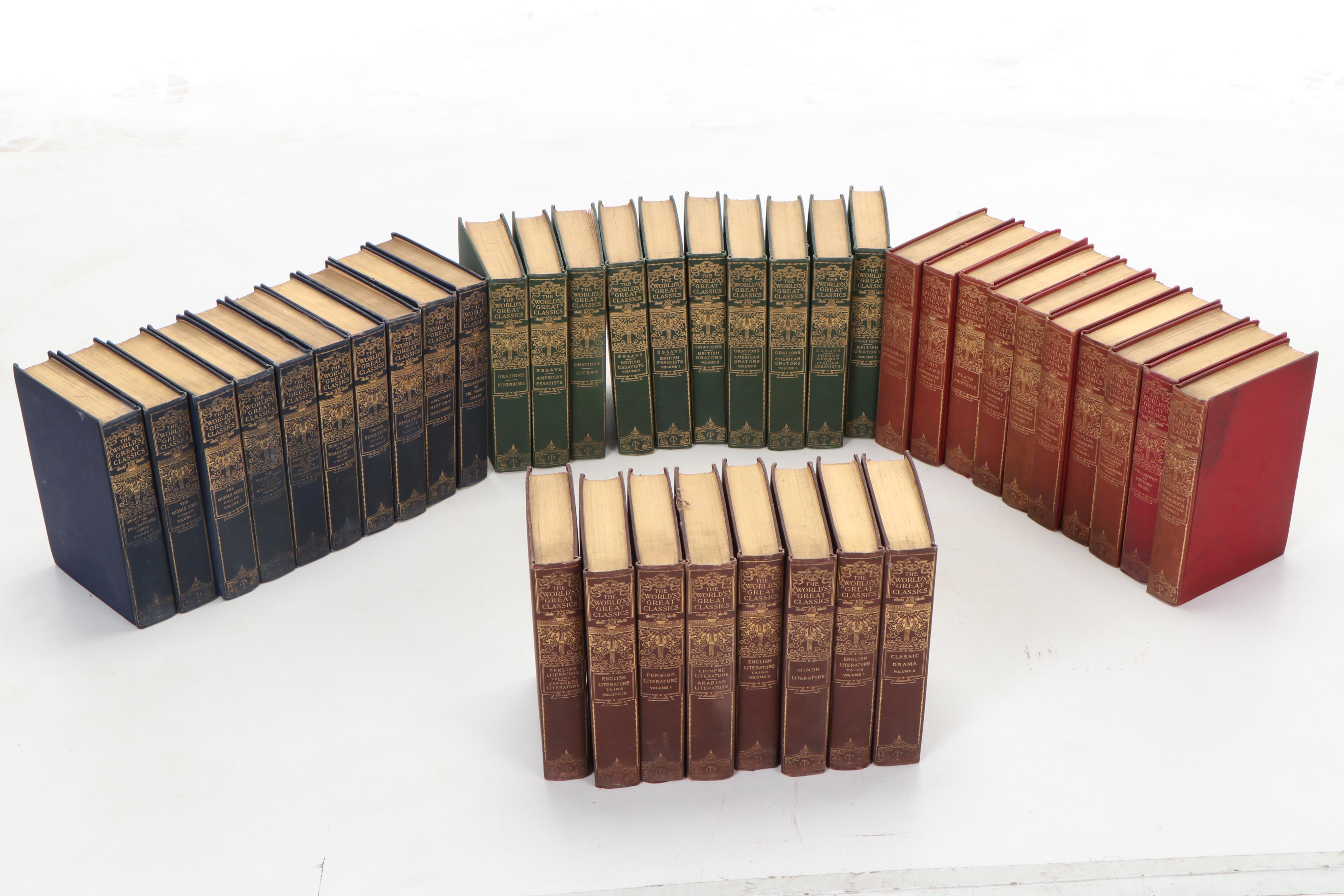 "The World's Great Classics" Partial Series Edited by Albert Ellery Bergh, 1899