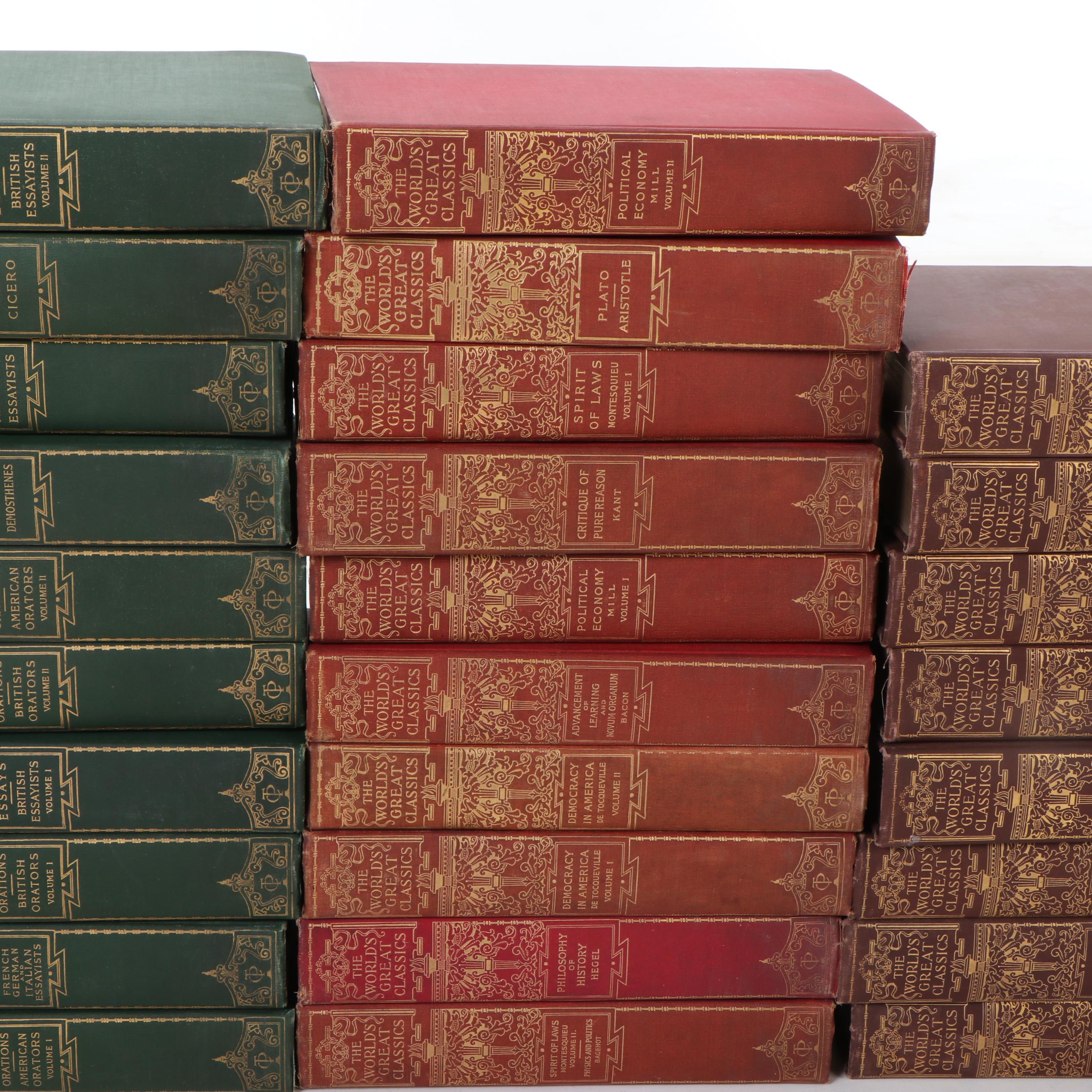 "The World's Great Classics" Partial Series Edited by Albert Ellery Bergh, 1899