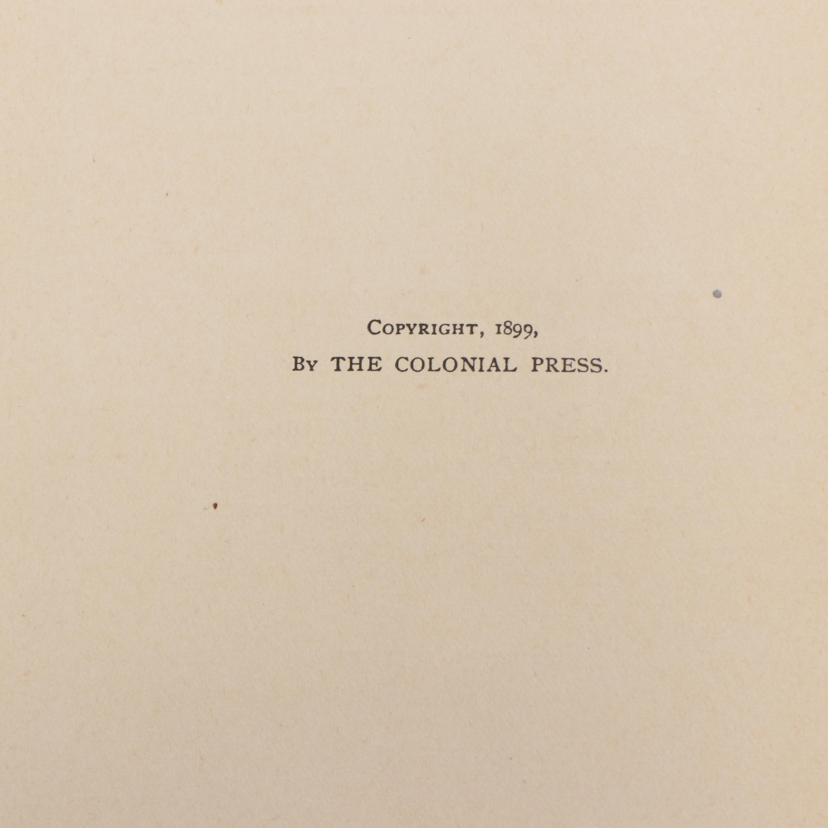 "The World's Great Classics" Partial Series Edited by Albert Ellery Bergh, 1899