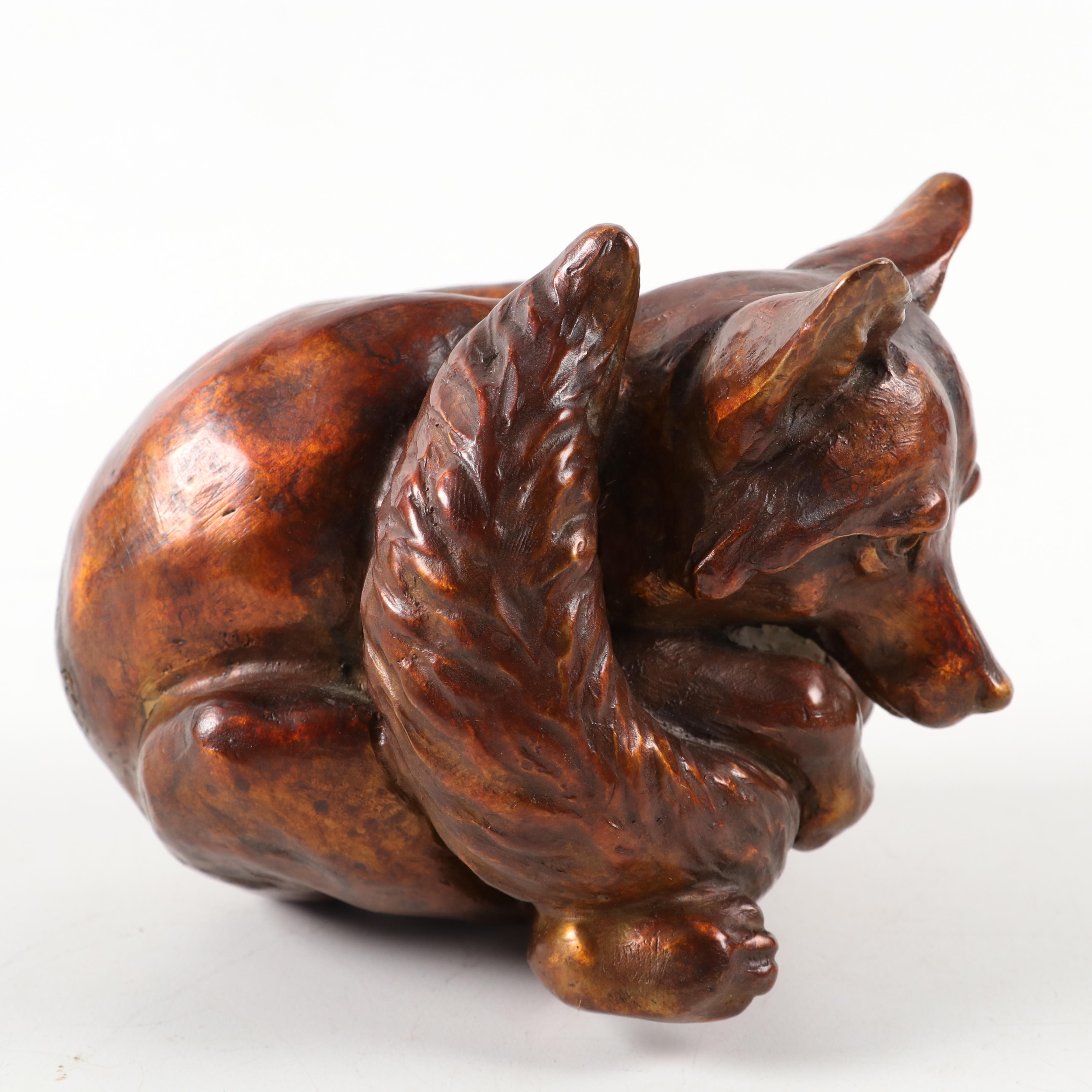 Christine Knapp Bronze Sculpture of a "Fox Knot"