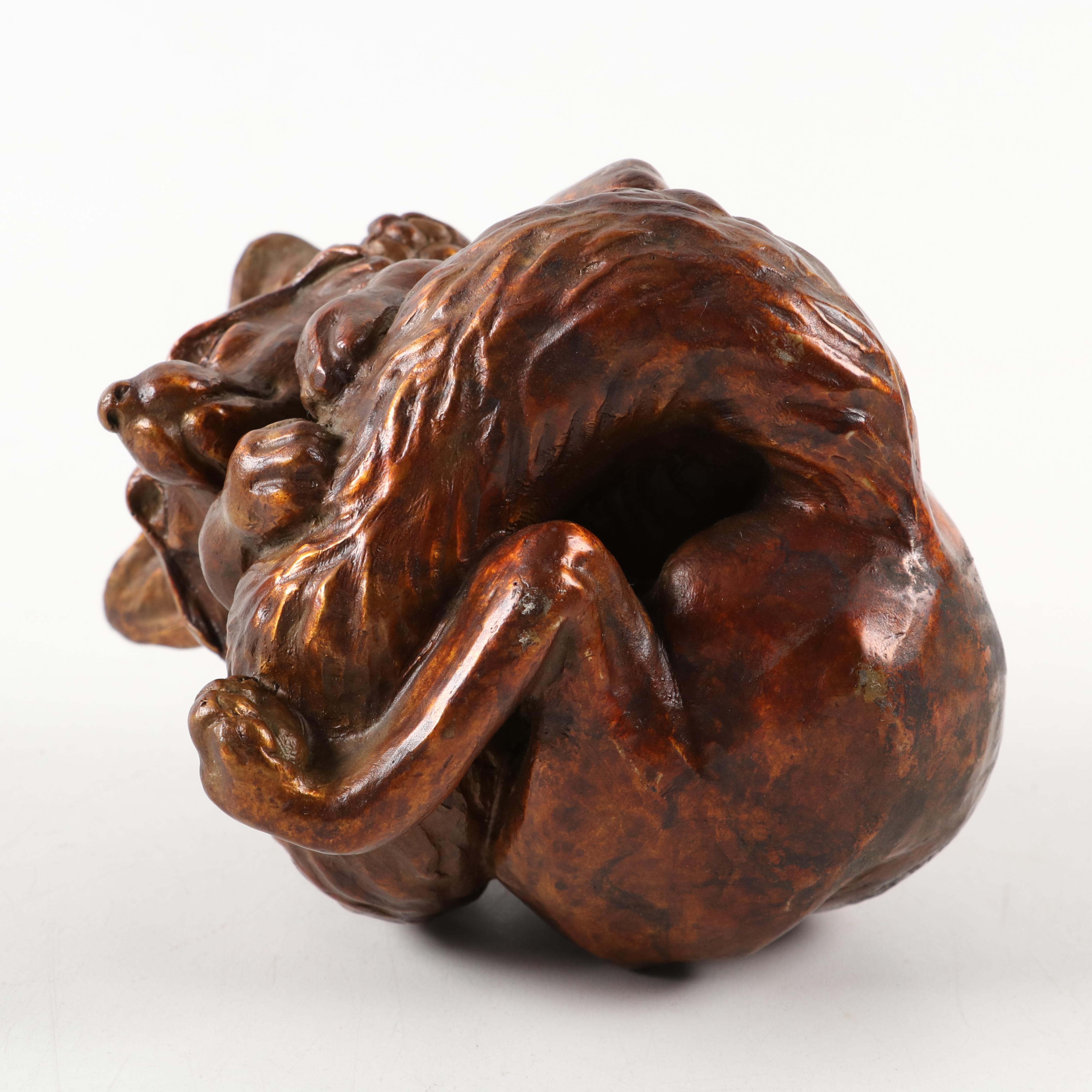 Christine Knapp Bronze Sculpture of a "Fox Knot"