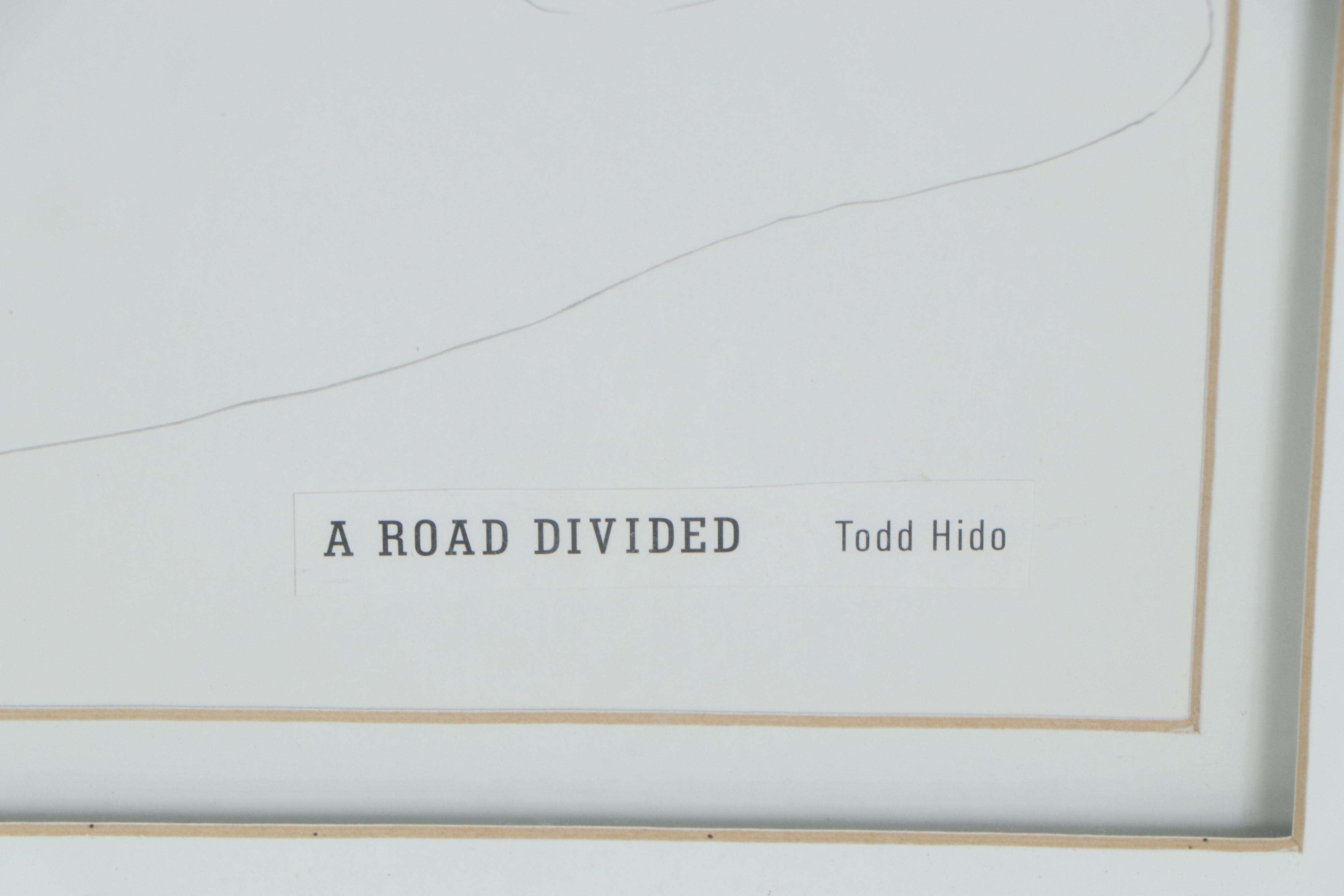 Todd Hido Pencil Drawing "A Road Divided"