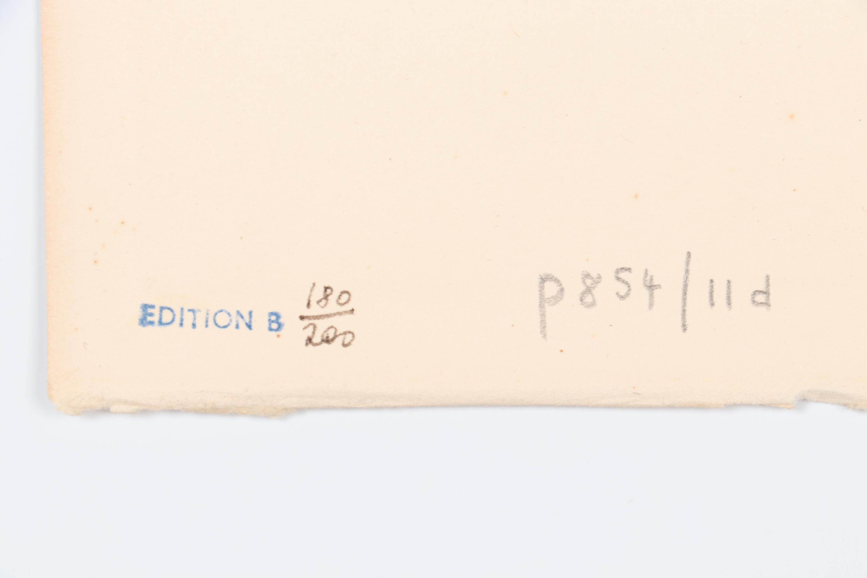 Jim Dine Etching "Imprint from Dorian Gray's Stomach," 1968