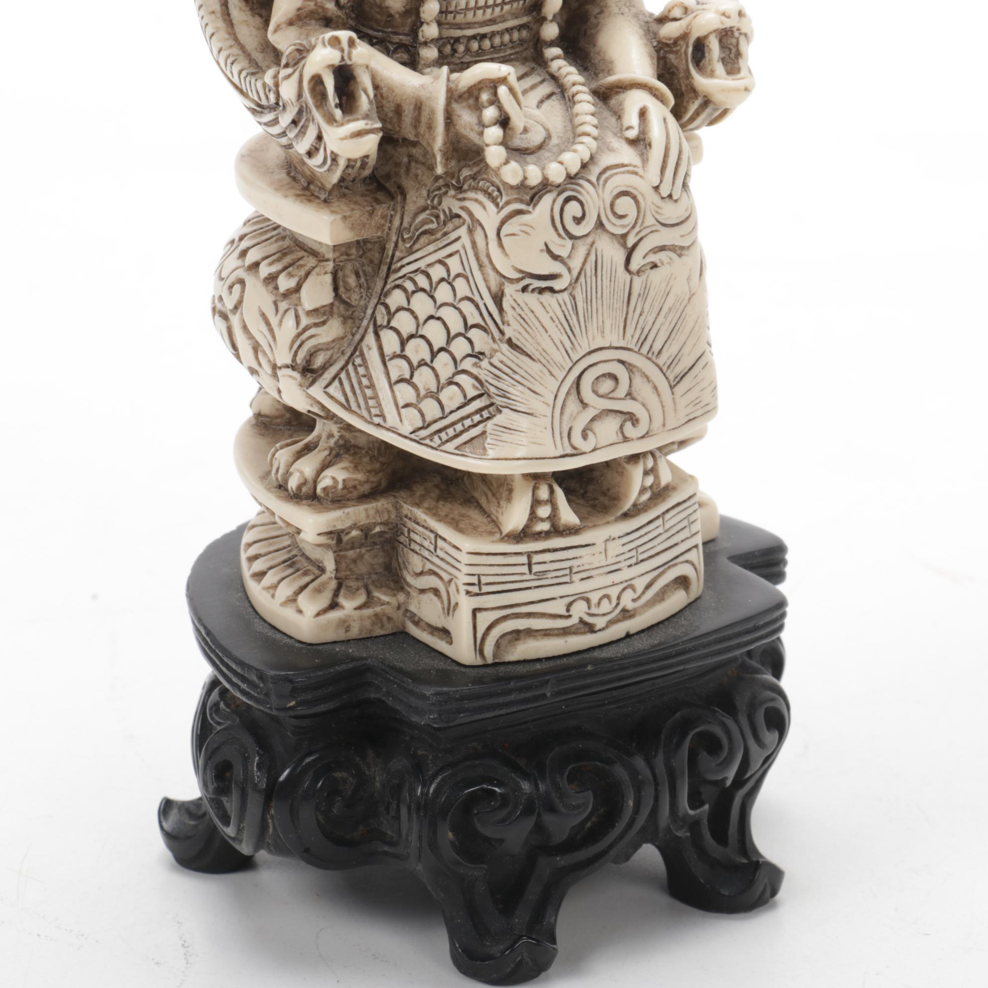 Chinese Resin Emperor and Empress Figurines, Late 20th Century