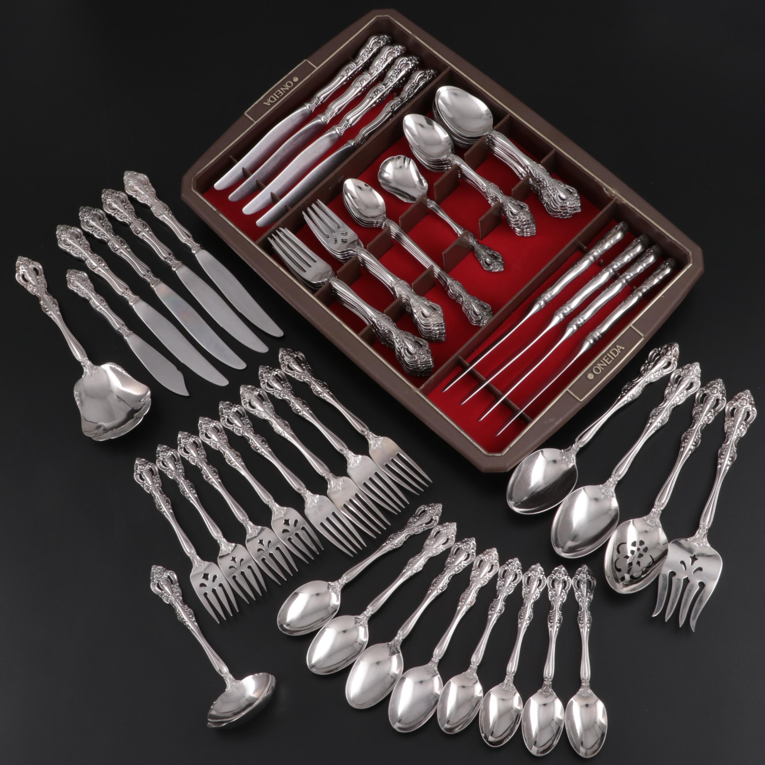 Oneida "Michelangelo" Stainless Flatware with Twelve Place Settings