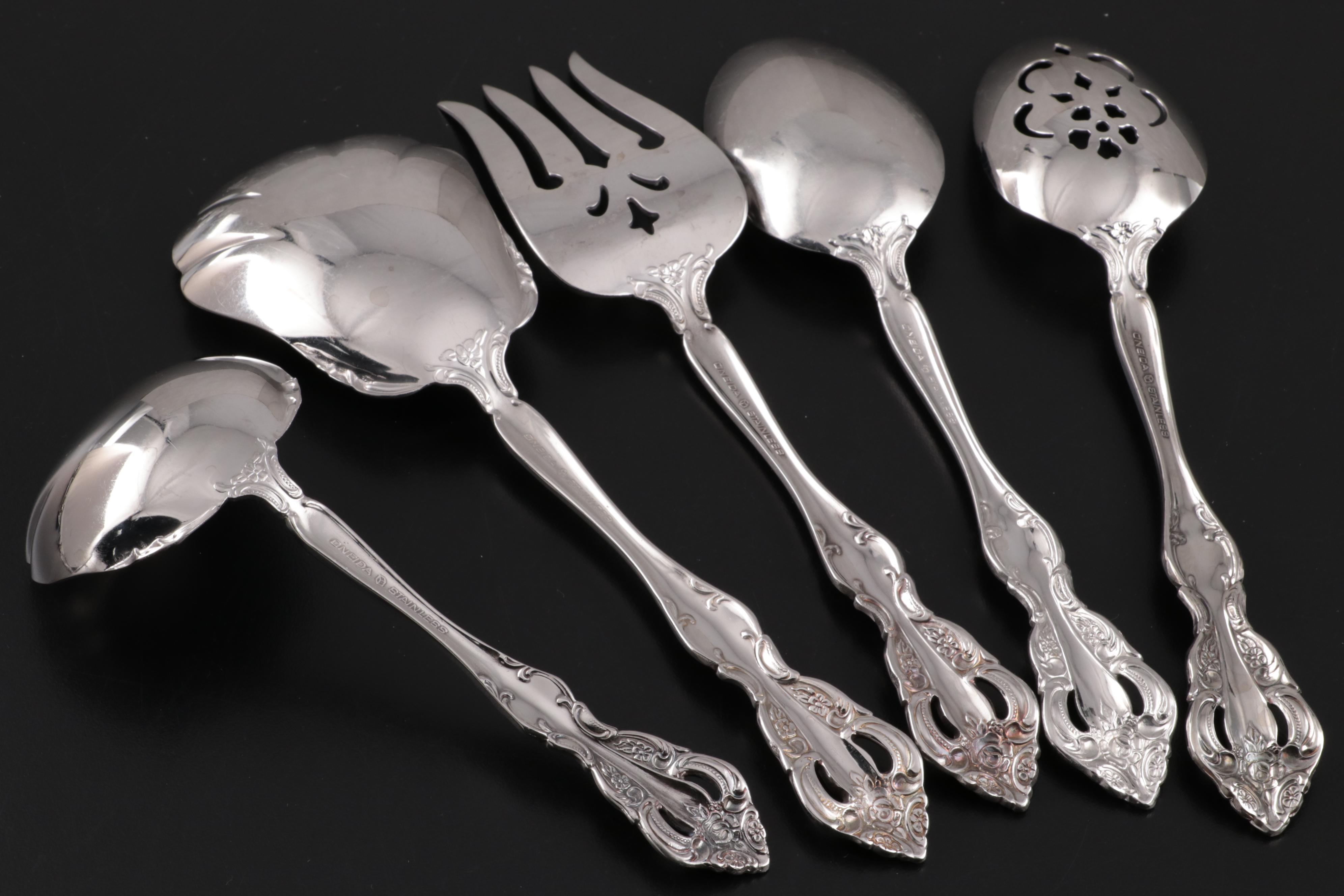 Oneida "Michelangelo" Stainless Flatware with Twelve Place Settings