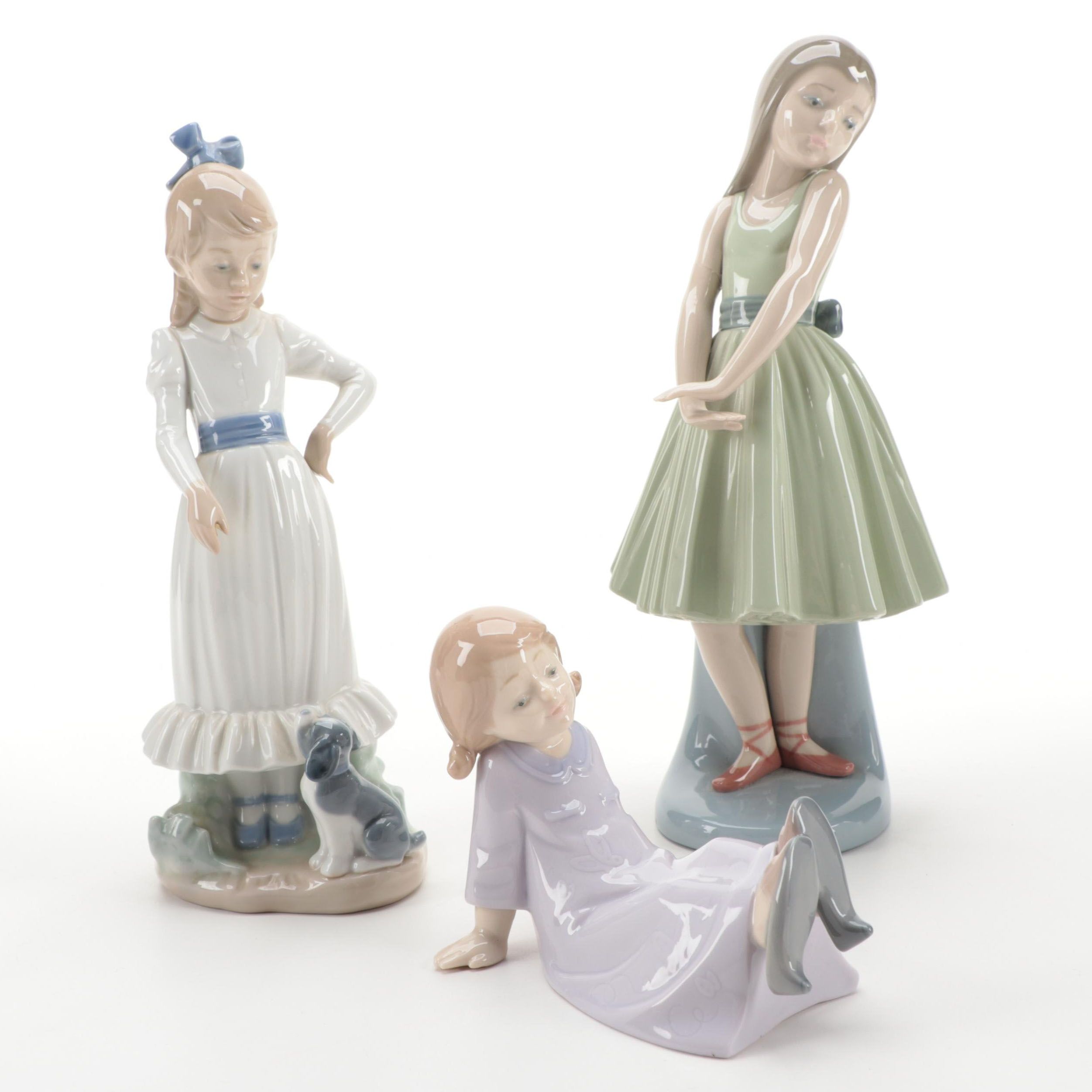 Lladró "Ballet Girl" with Other Nao by Lladró Porcelain Figurines
