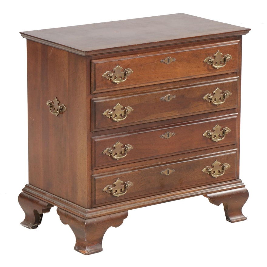 Federal Style Mahogany Four-Drawer Flatware Chest, Mid-20th Century