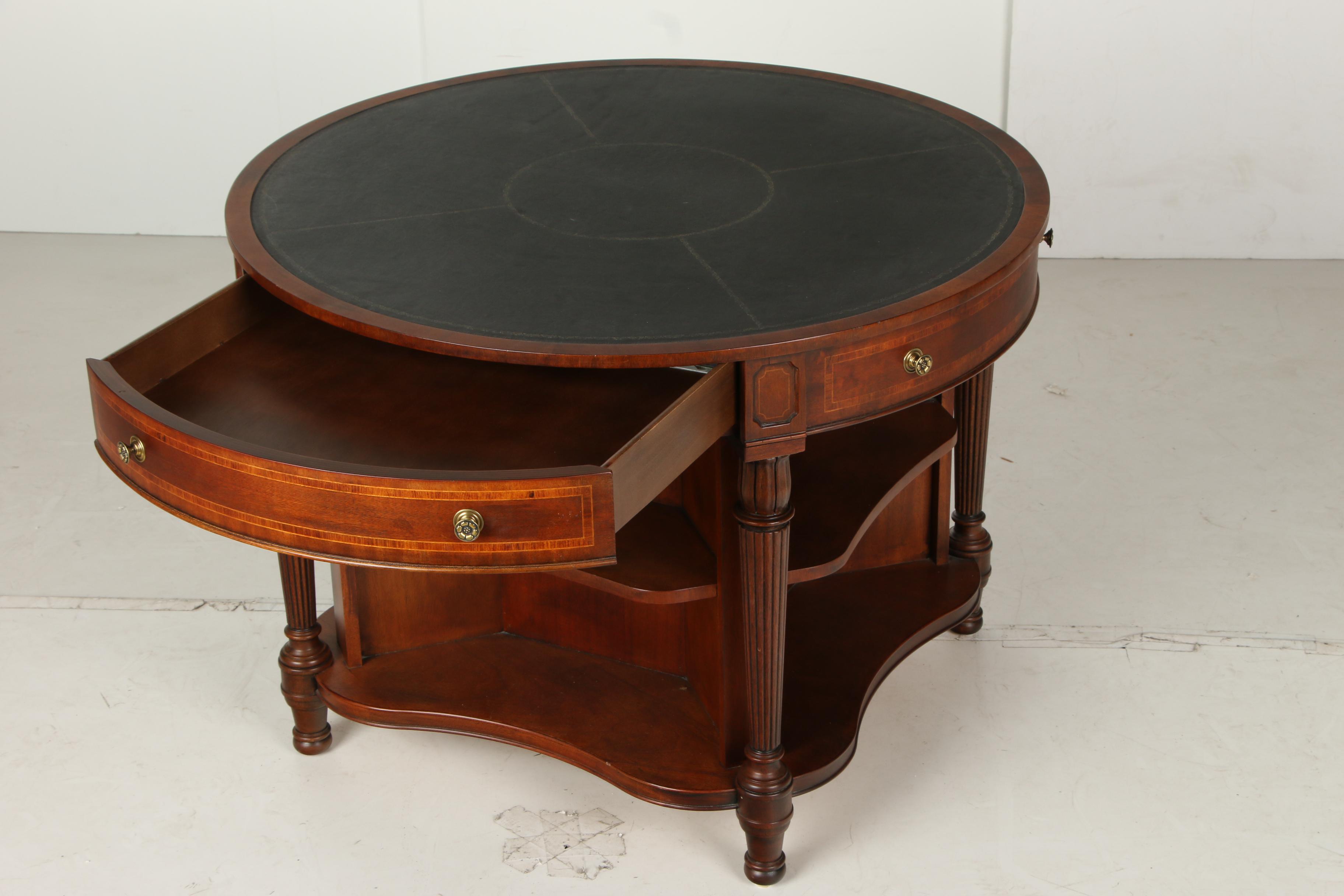 Henredon Regency Style Mahogany Library Table, Late 20th Century
