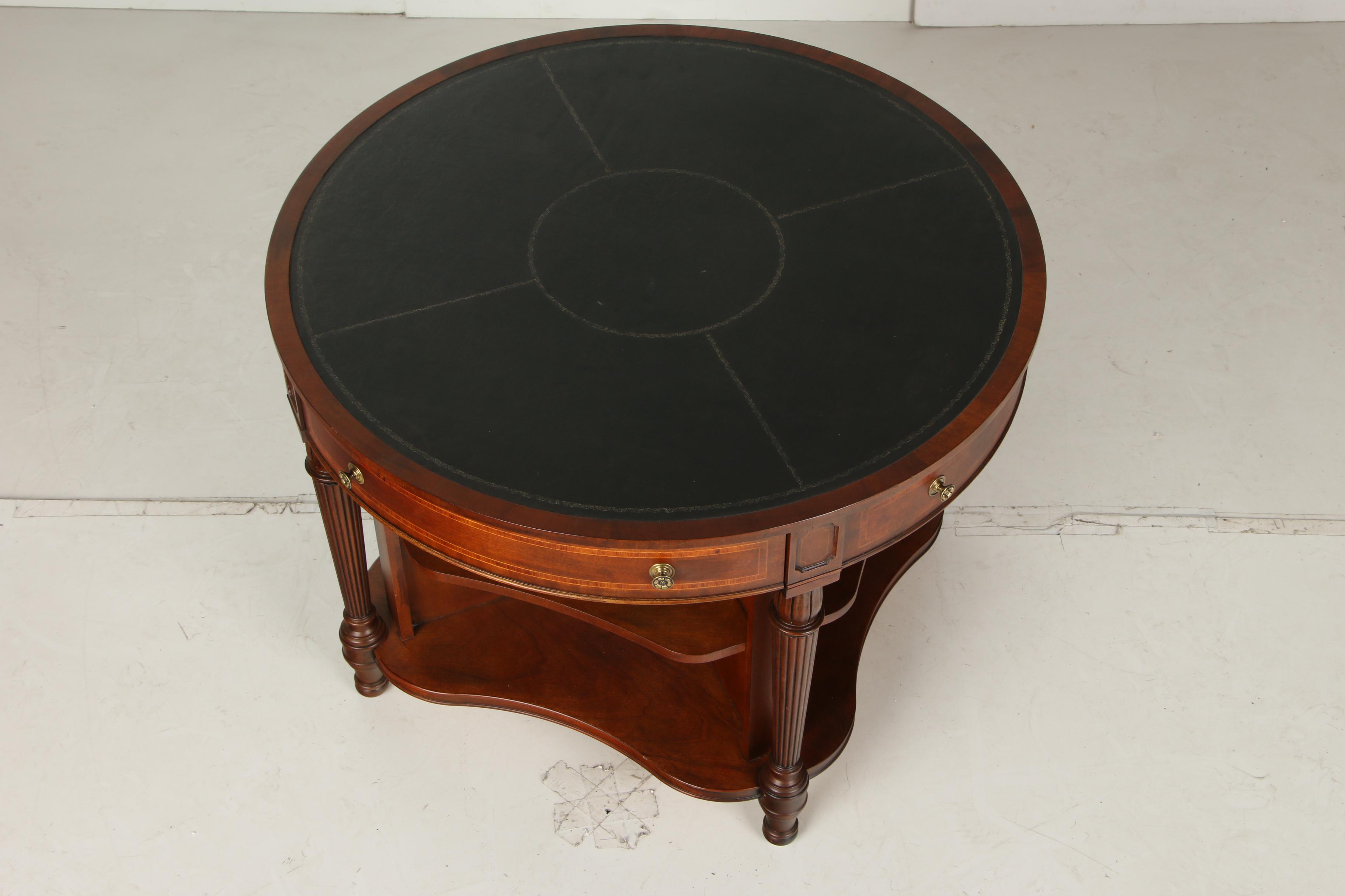 Henredon Regency Style Mahogany Library Table, Late 20th Century