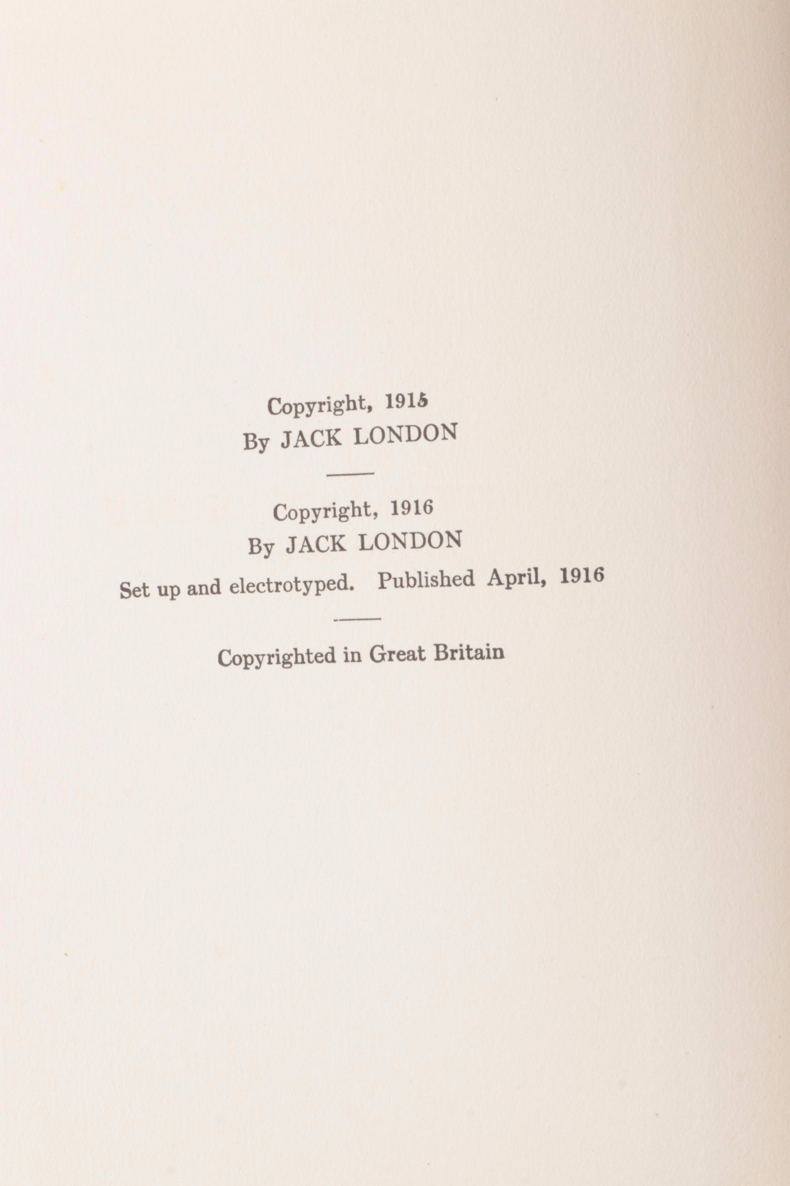 First Edition "A Son of the Sun" and "Little Lady of the Big House" by J. London