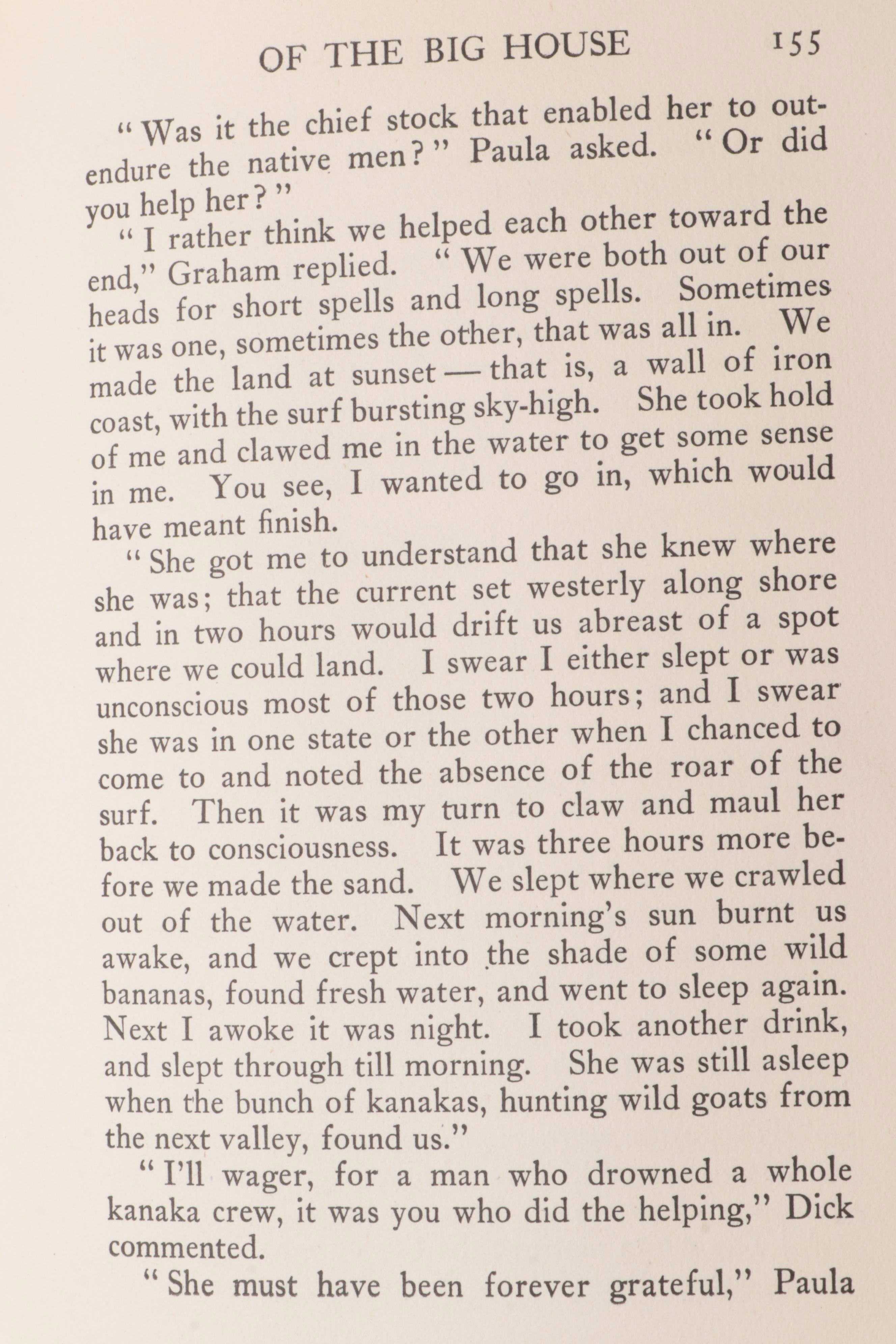 First Edition "A Son of the Sun" and "Little Lady of the Big House" by J. London