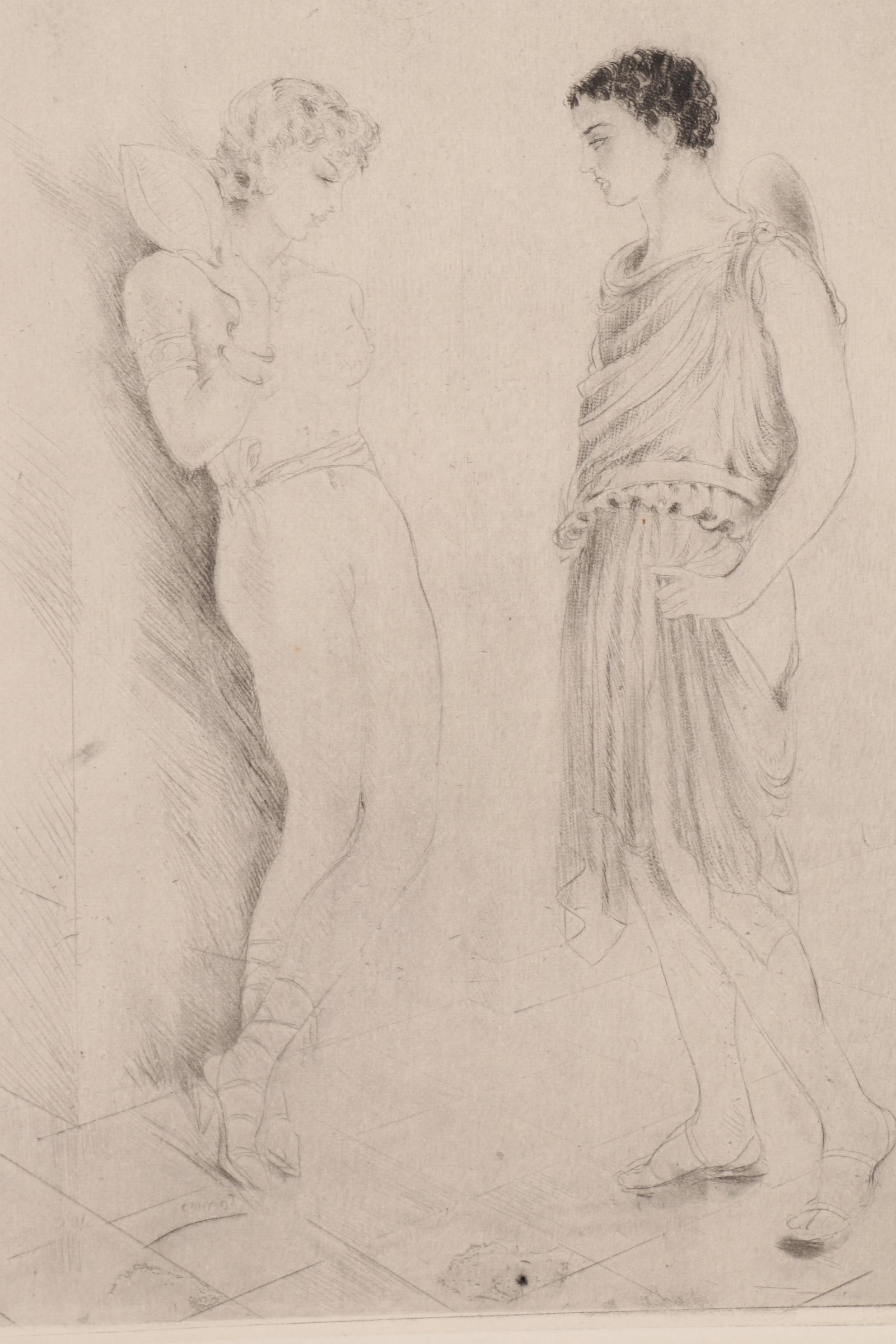 Edouard Jules Chimot Etchings of Women, Mid 20th Century