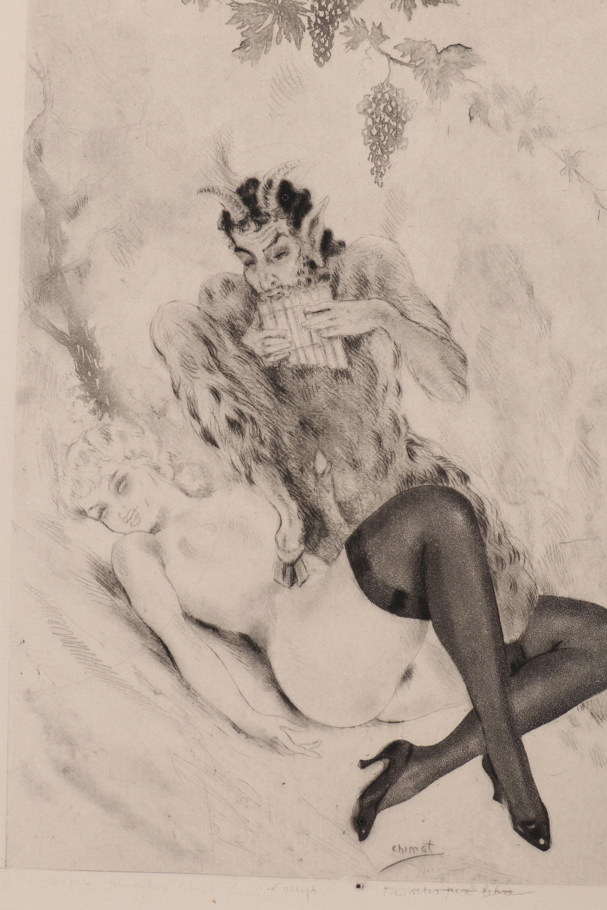 Edouard Jules Chimot Etchings of Women, Mid 20th Century